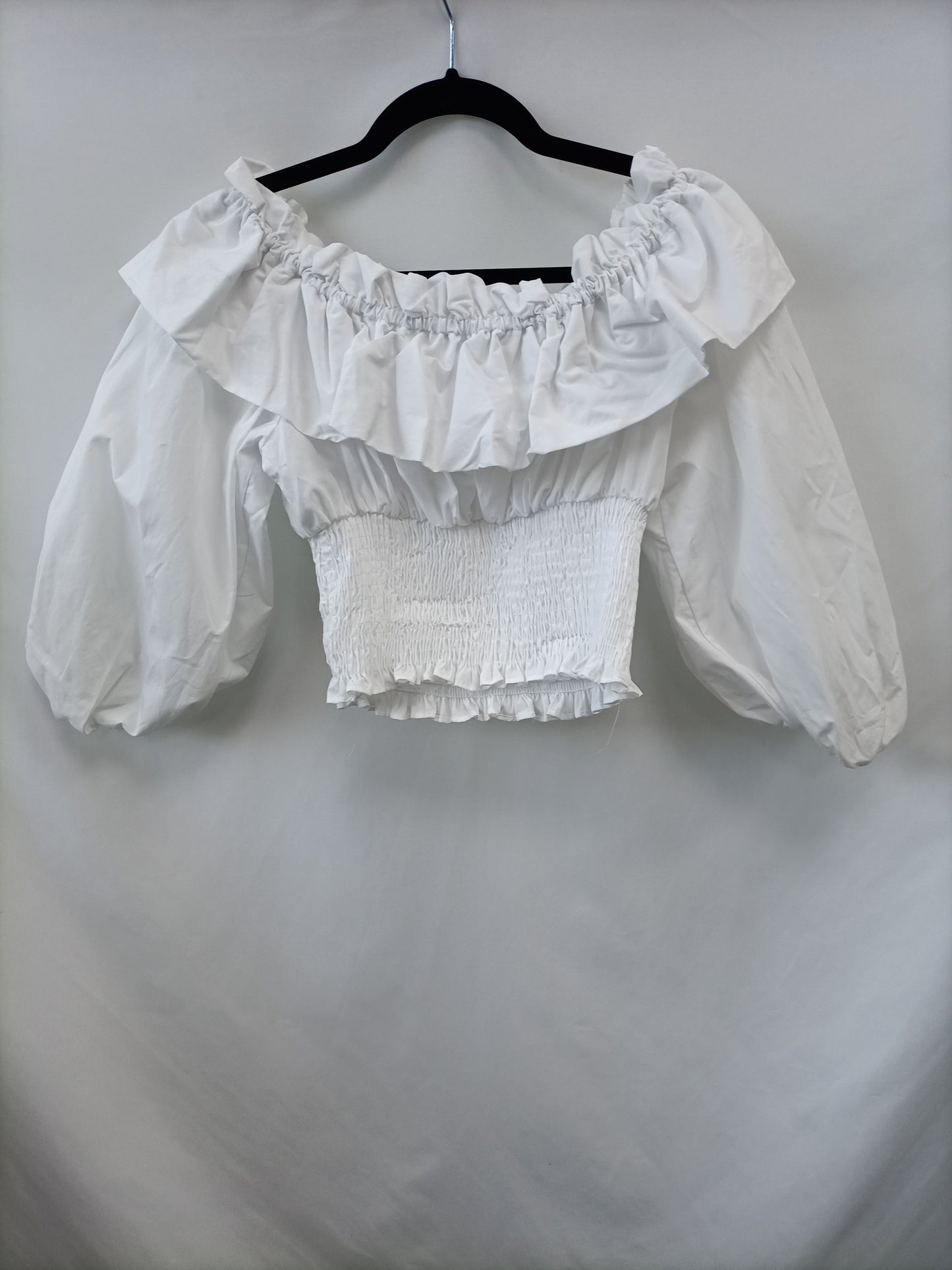 ZARA.Top fruncido nido de abeja T.L