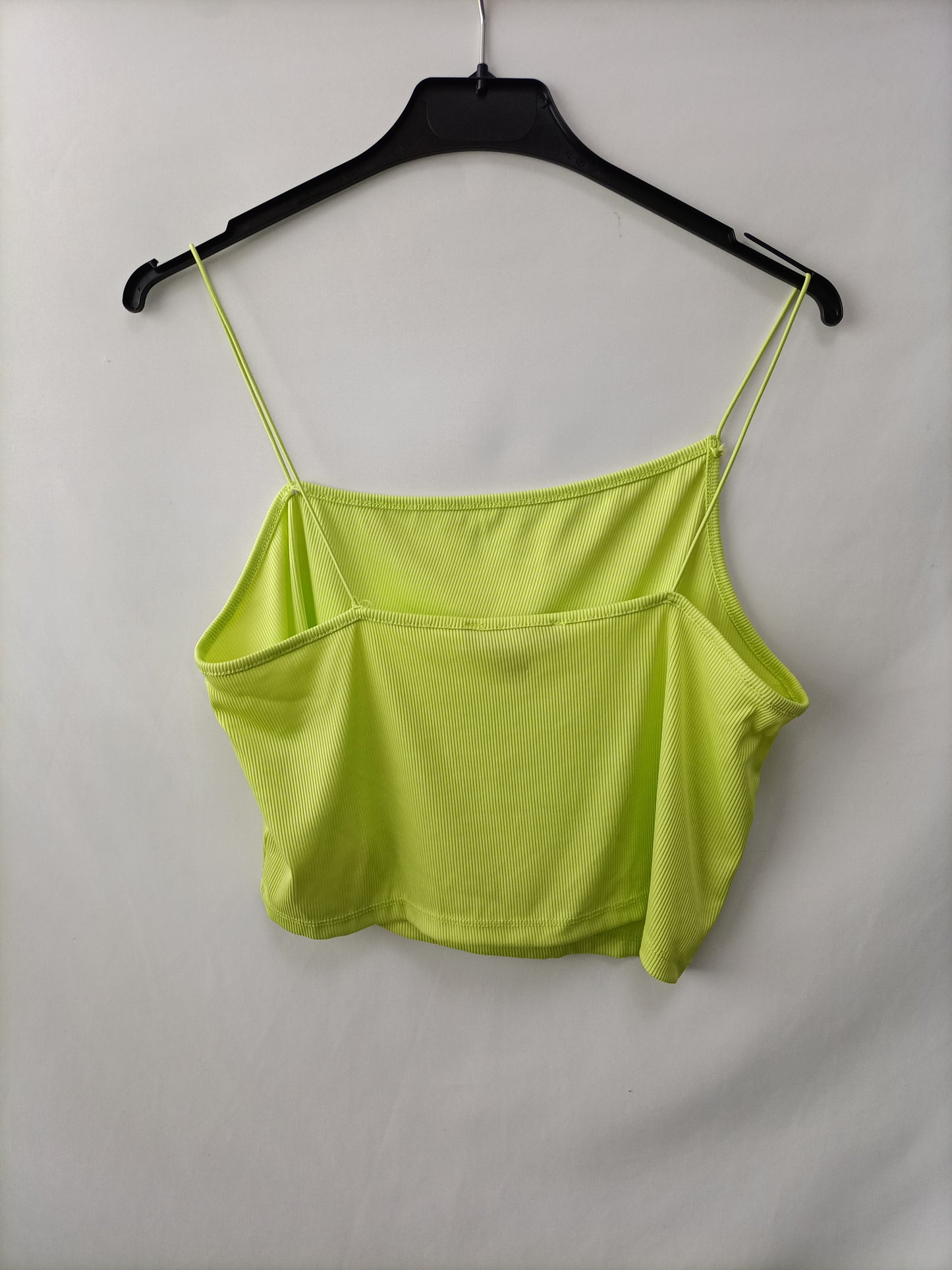 PRIMARK. Top canalé verde T.l