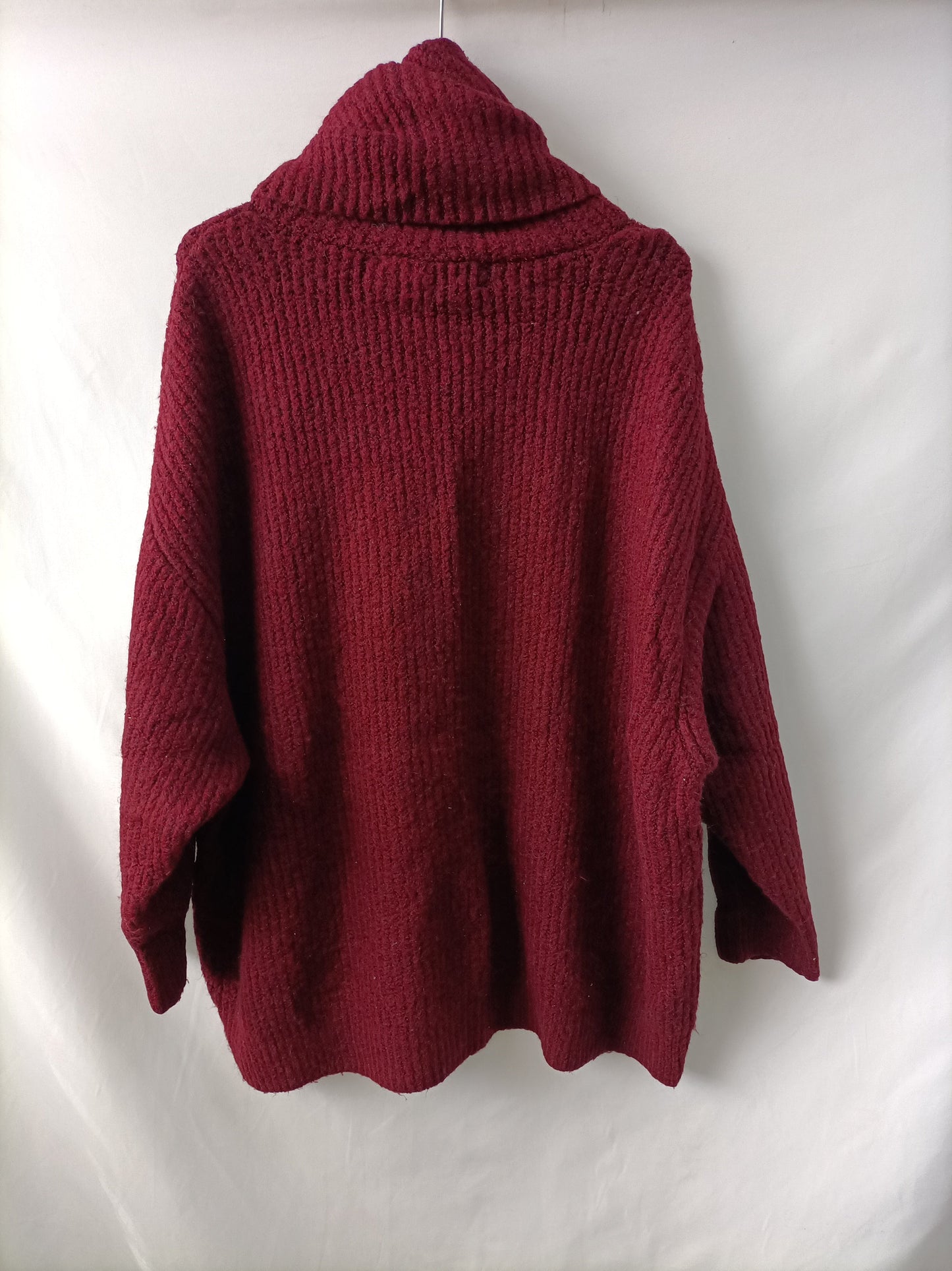 ZARA. jersey oversized burdeosT.m