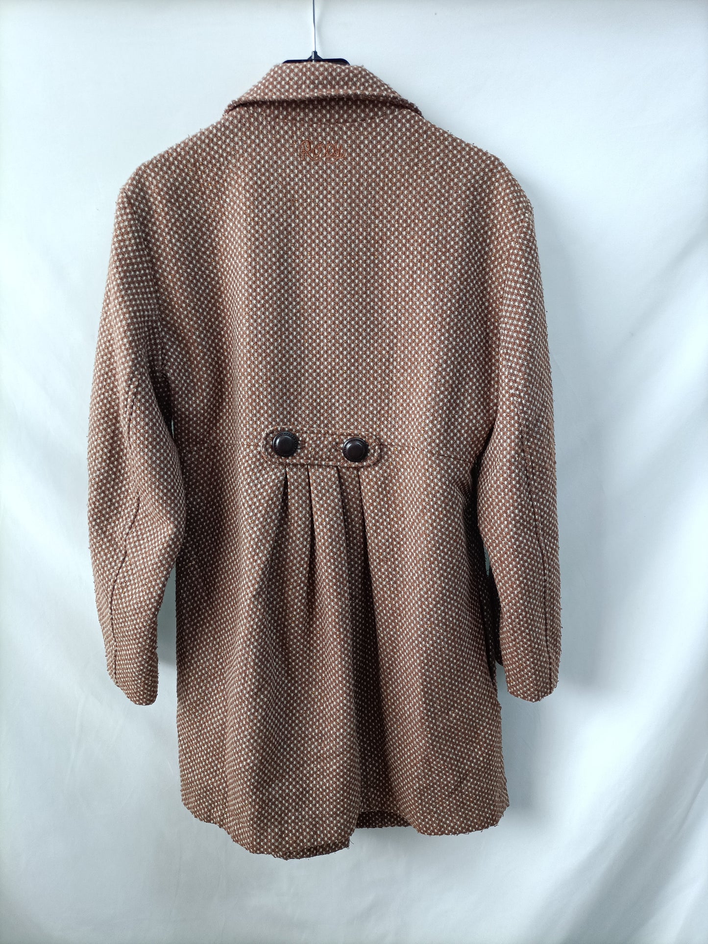 ROXY. Abrigo paño cuadros T.xl