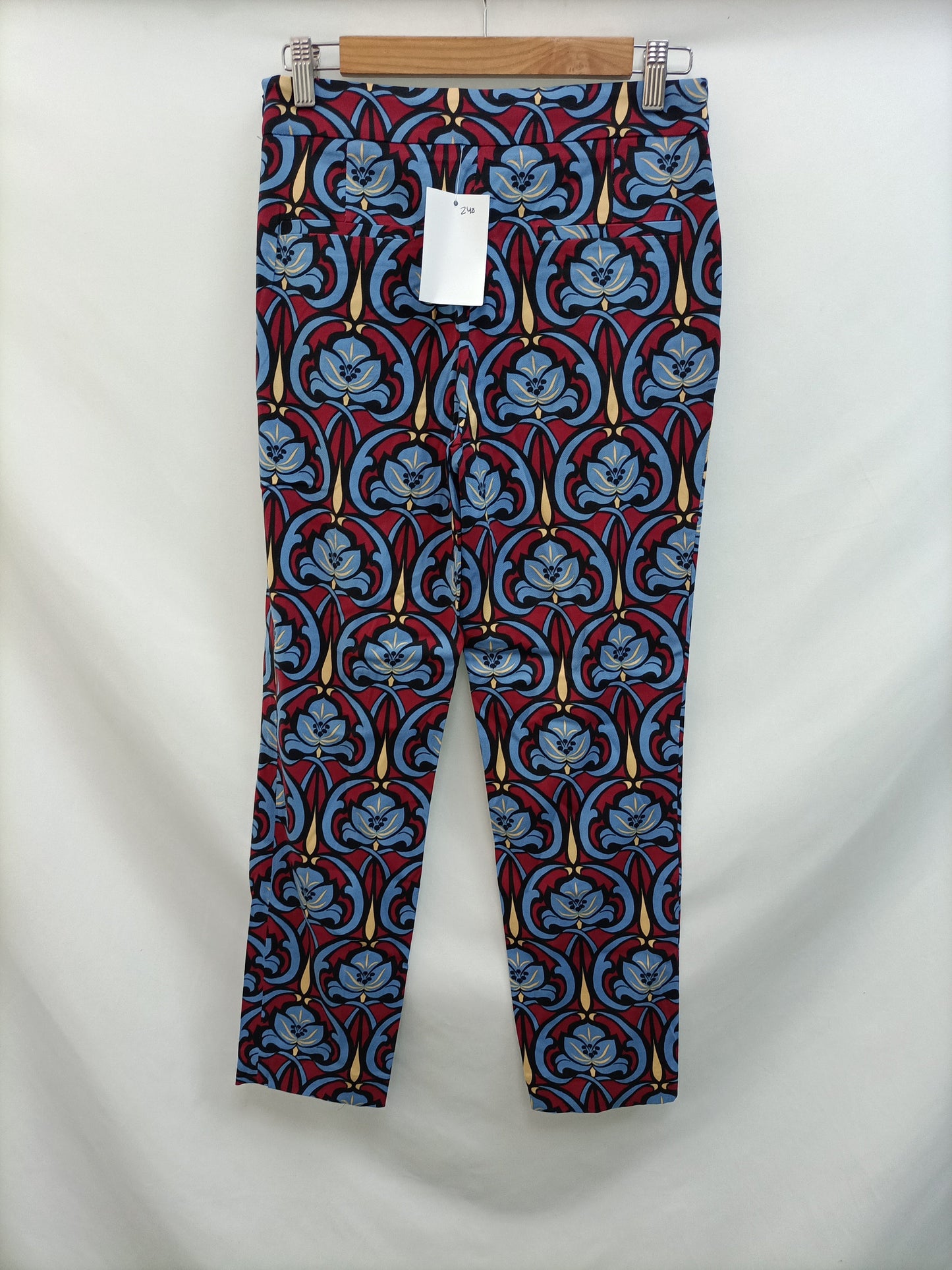 ZARA.Pantalones vestir estampados T.s