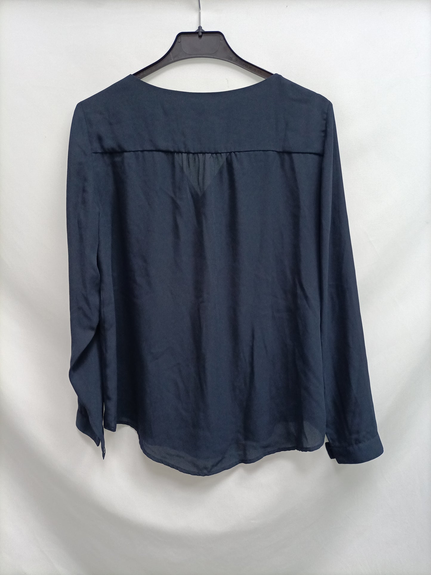 ZARA. Camisa azul bolsillo T.xs