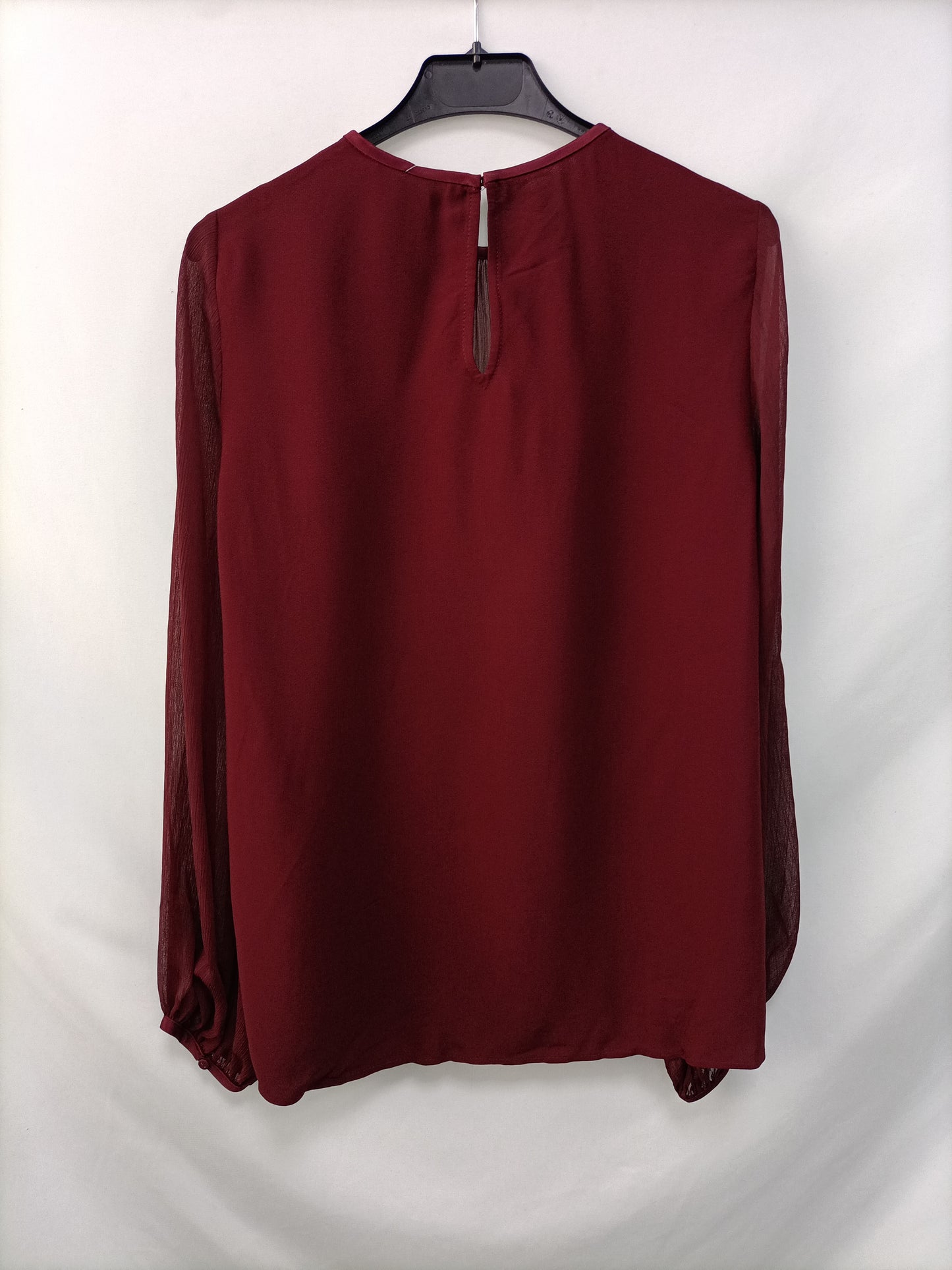 ZAR.Blusa vino doble textura T.xs