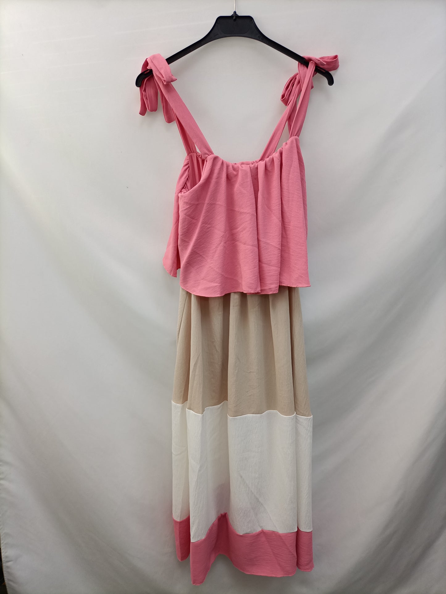 OTRAS.Vestido largo tricolor Tu (m)