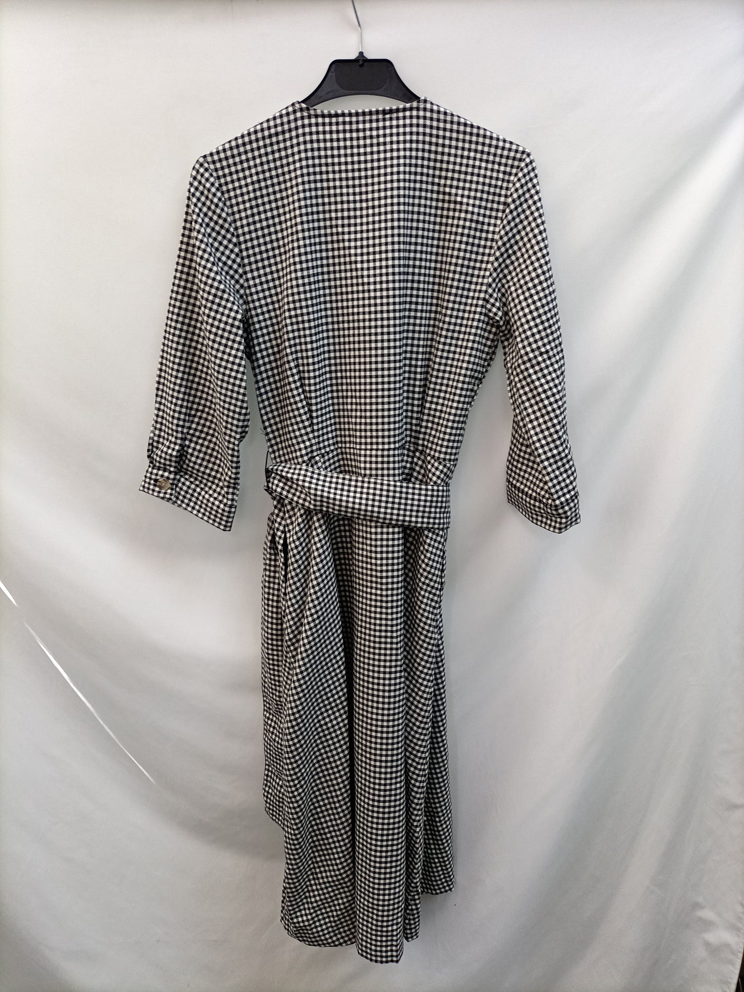 MANGO. Vestido midi cuadros T.s