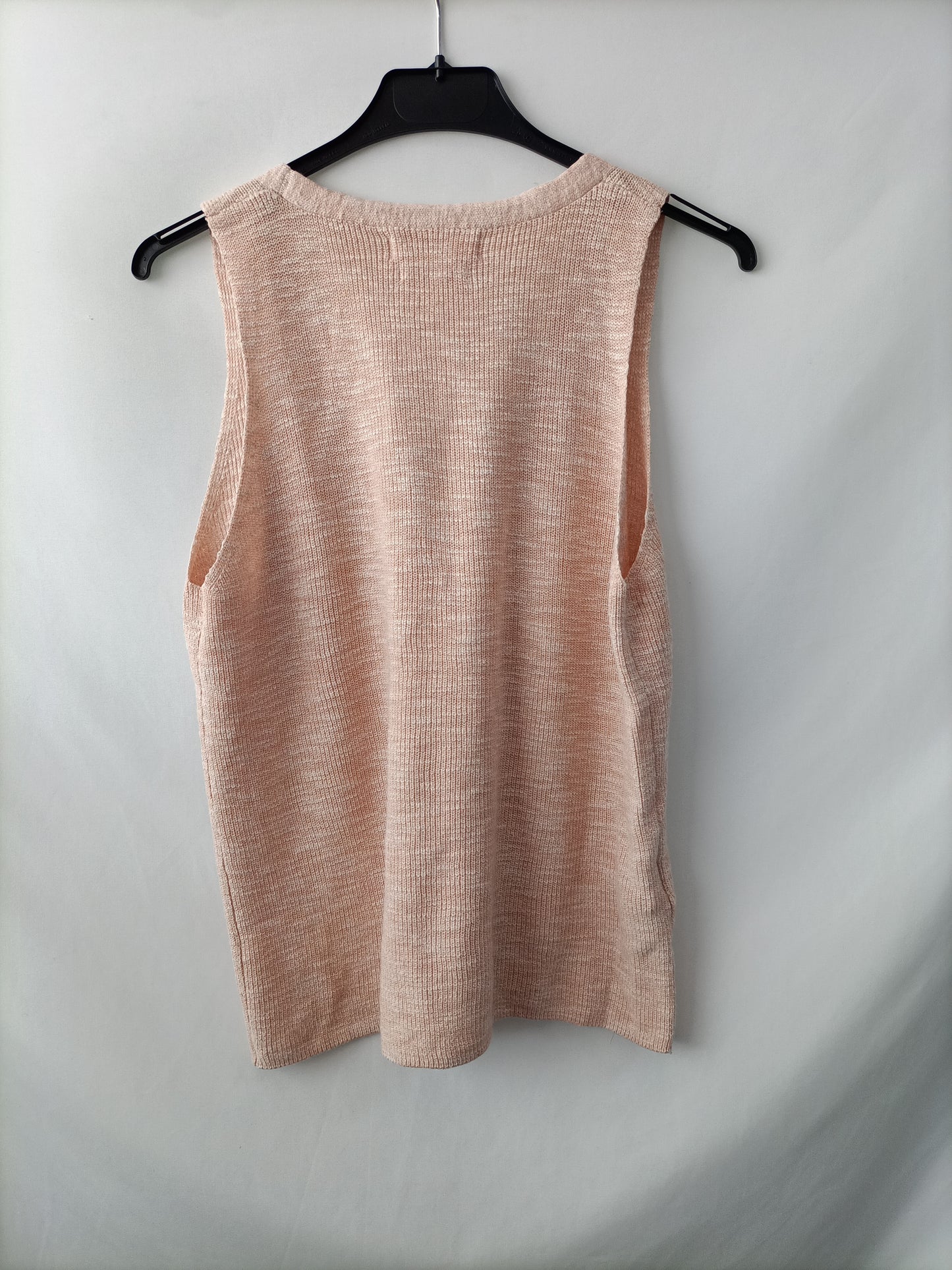 MANGO. Top jaspeado rosa T.m