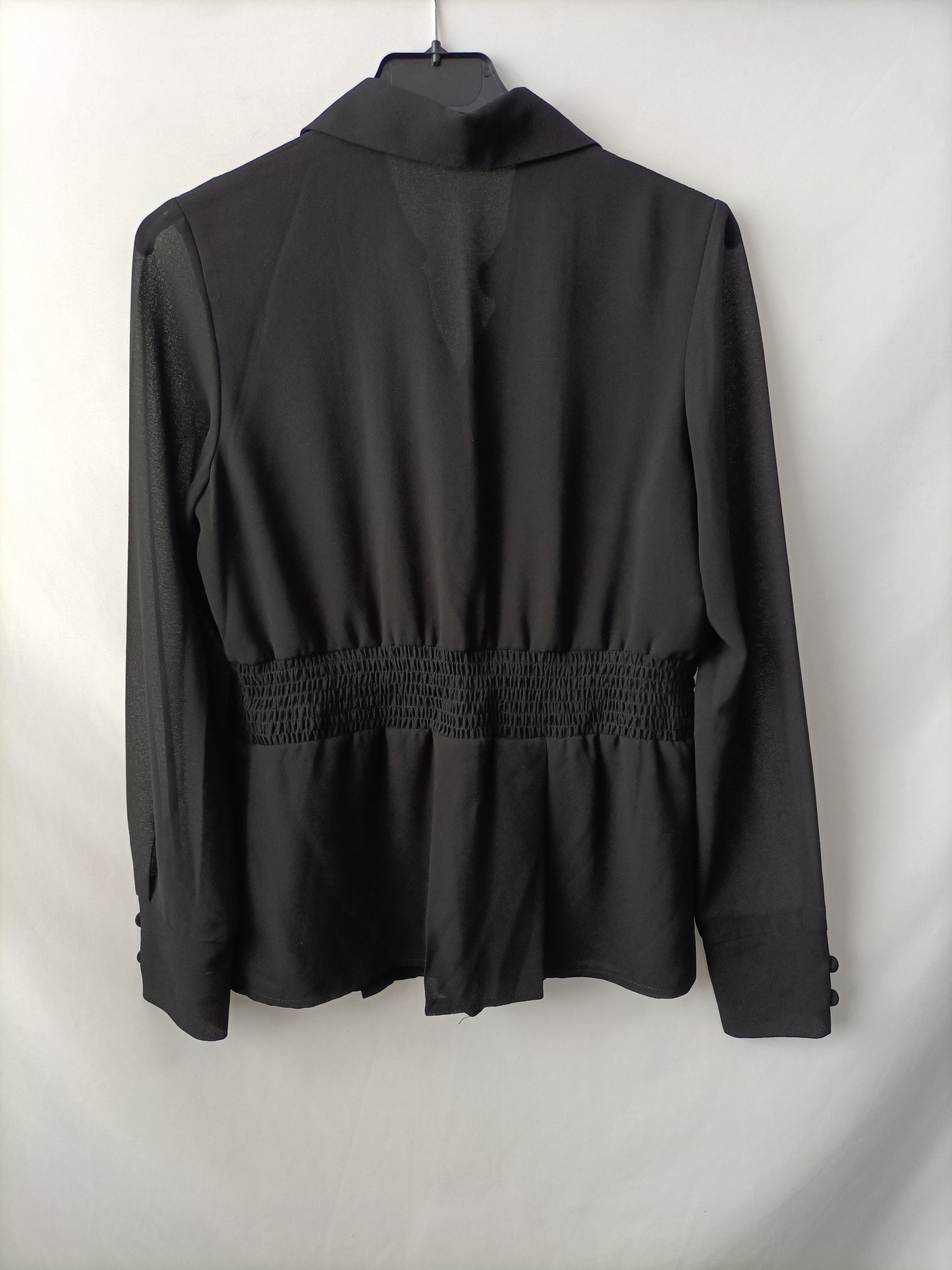 BIMANI. Blusa negra fluida T.xs