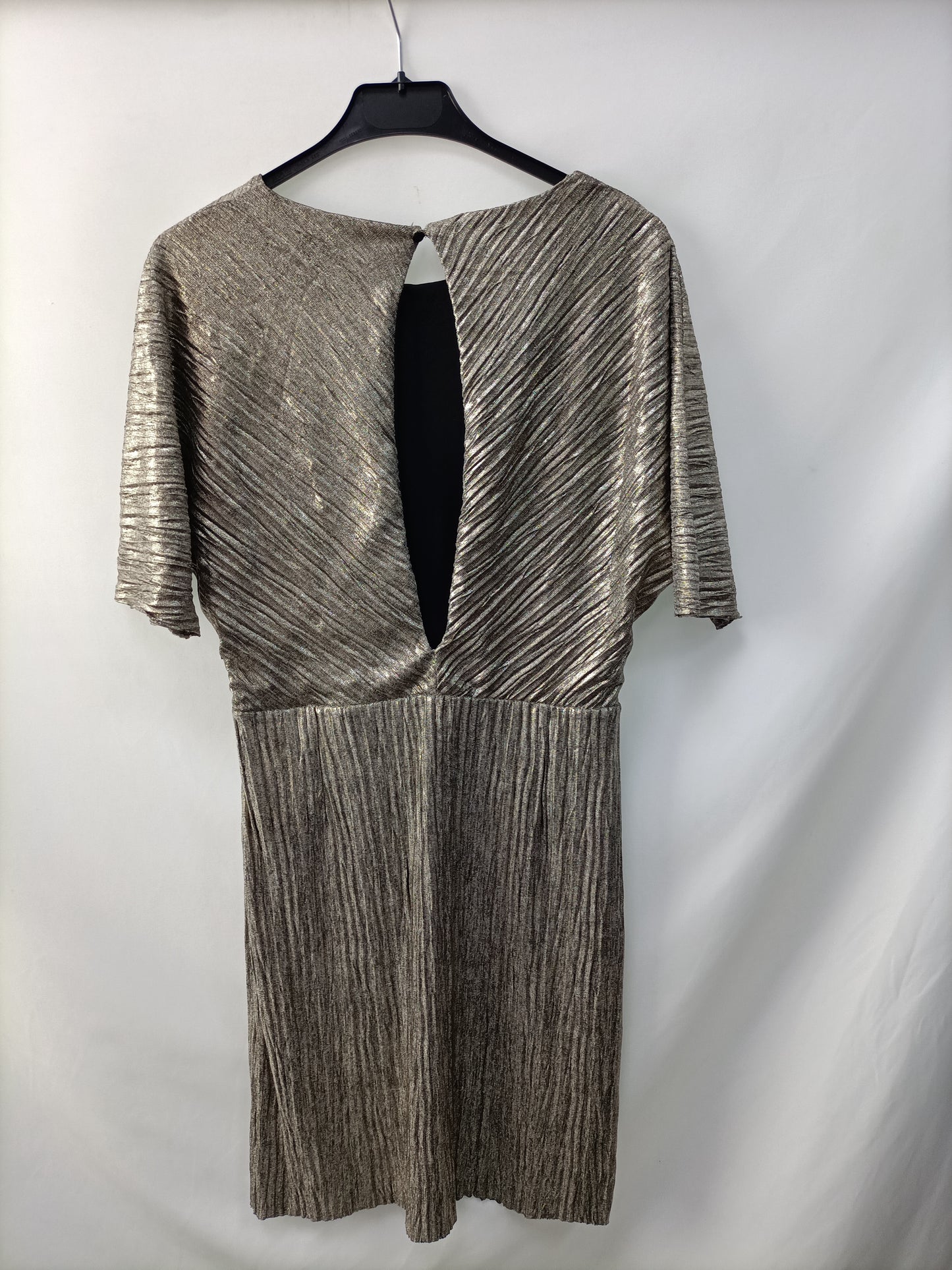 MANGO.Vestido dorado T.s