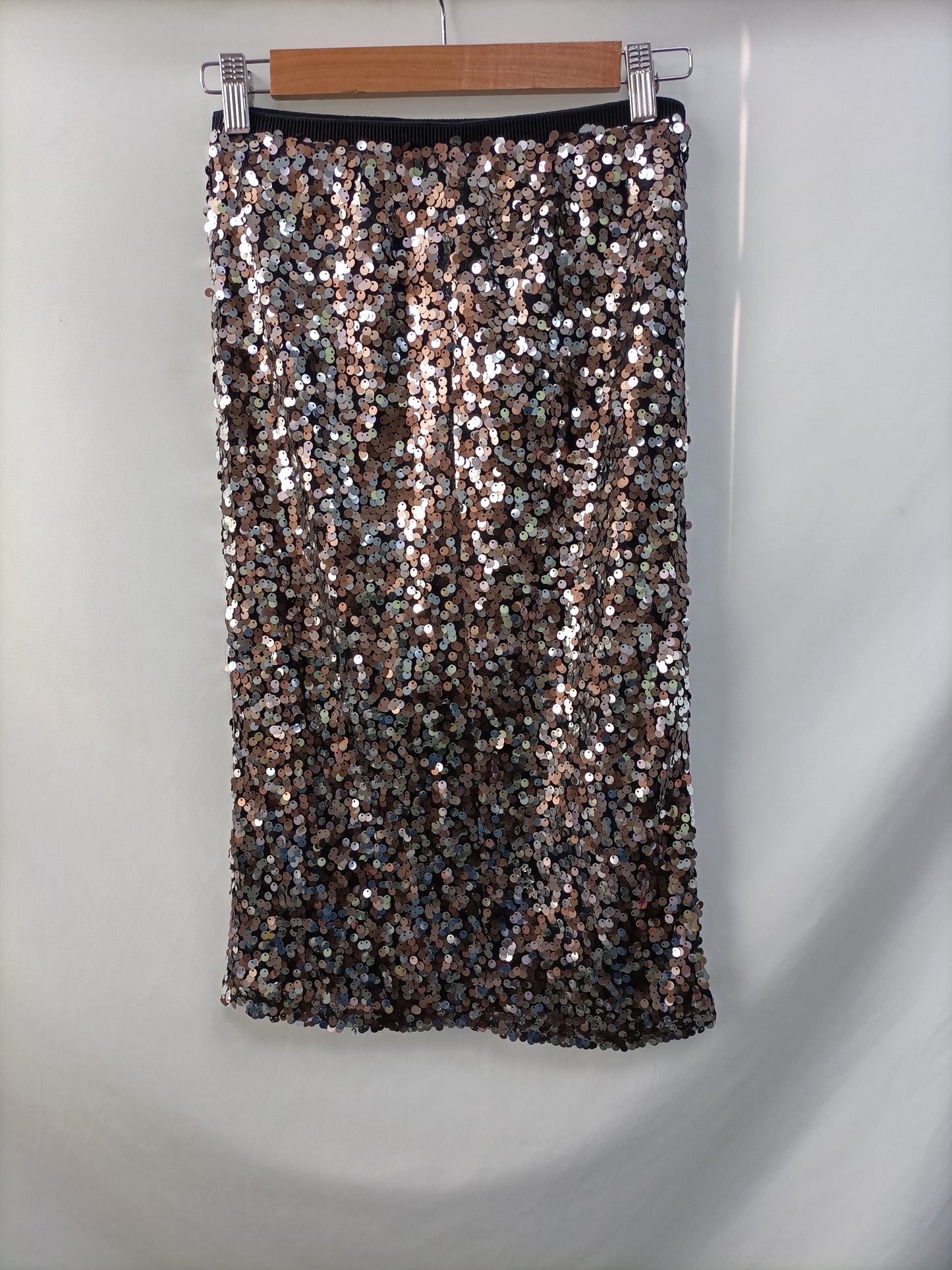 BLANCO. Falda lentejuelas T.38