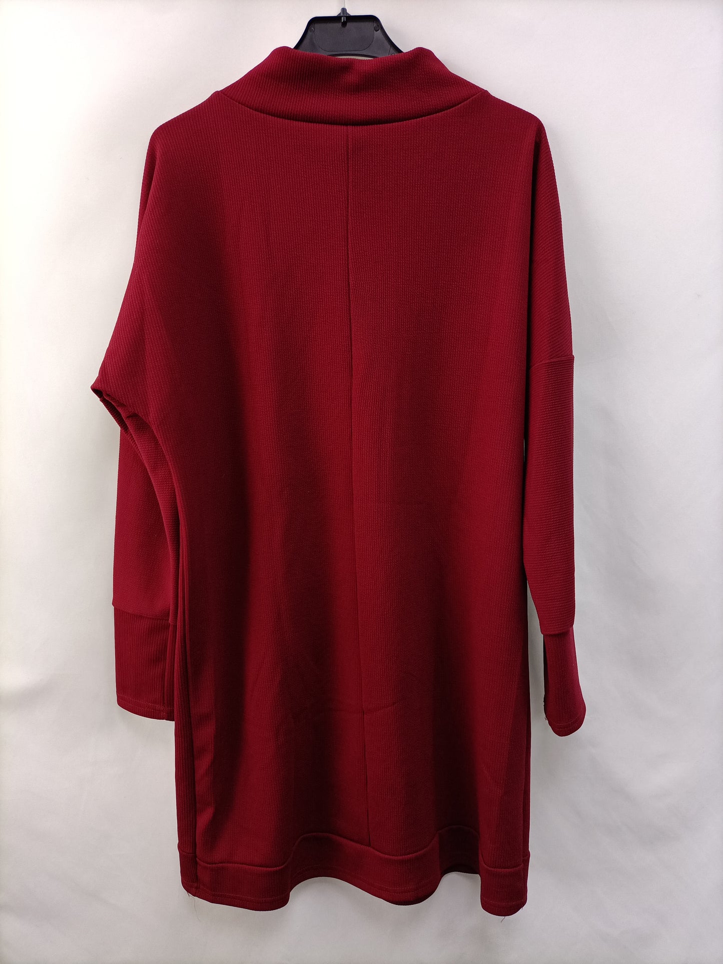 OTRAS. Vestido burdeos canalé T.xl