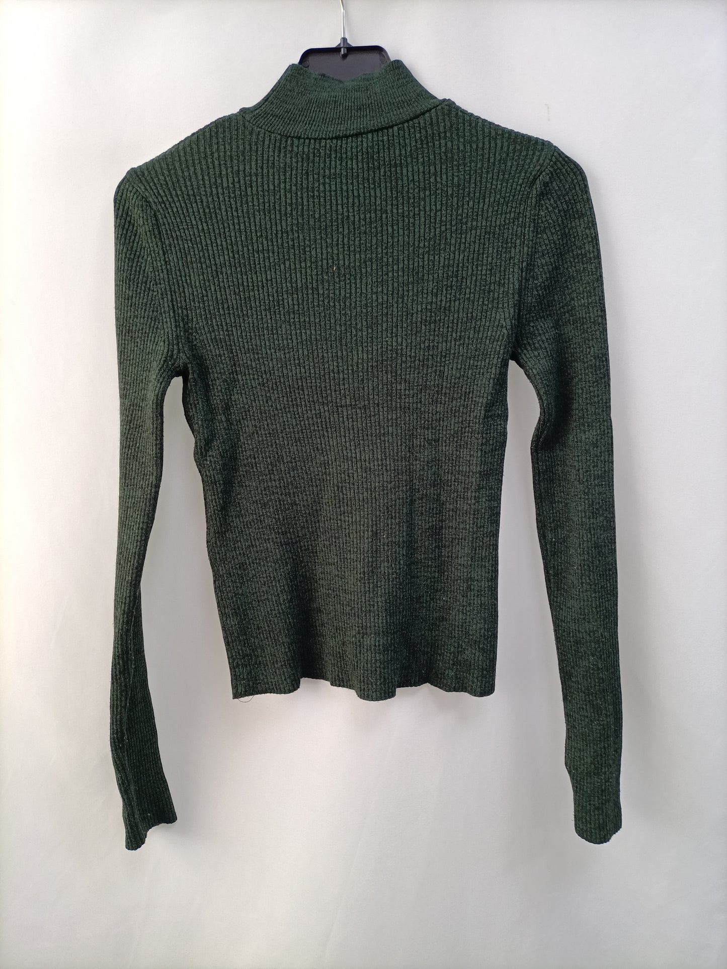 ZARA.Jersey fino punto verde T.S
