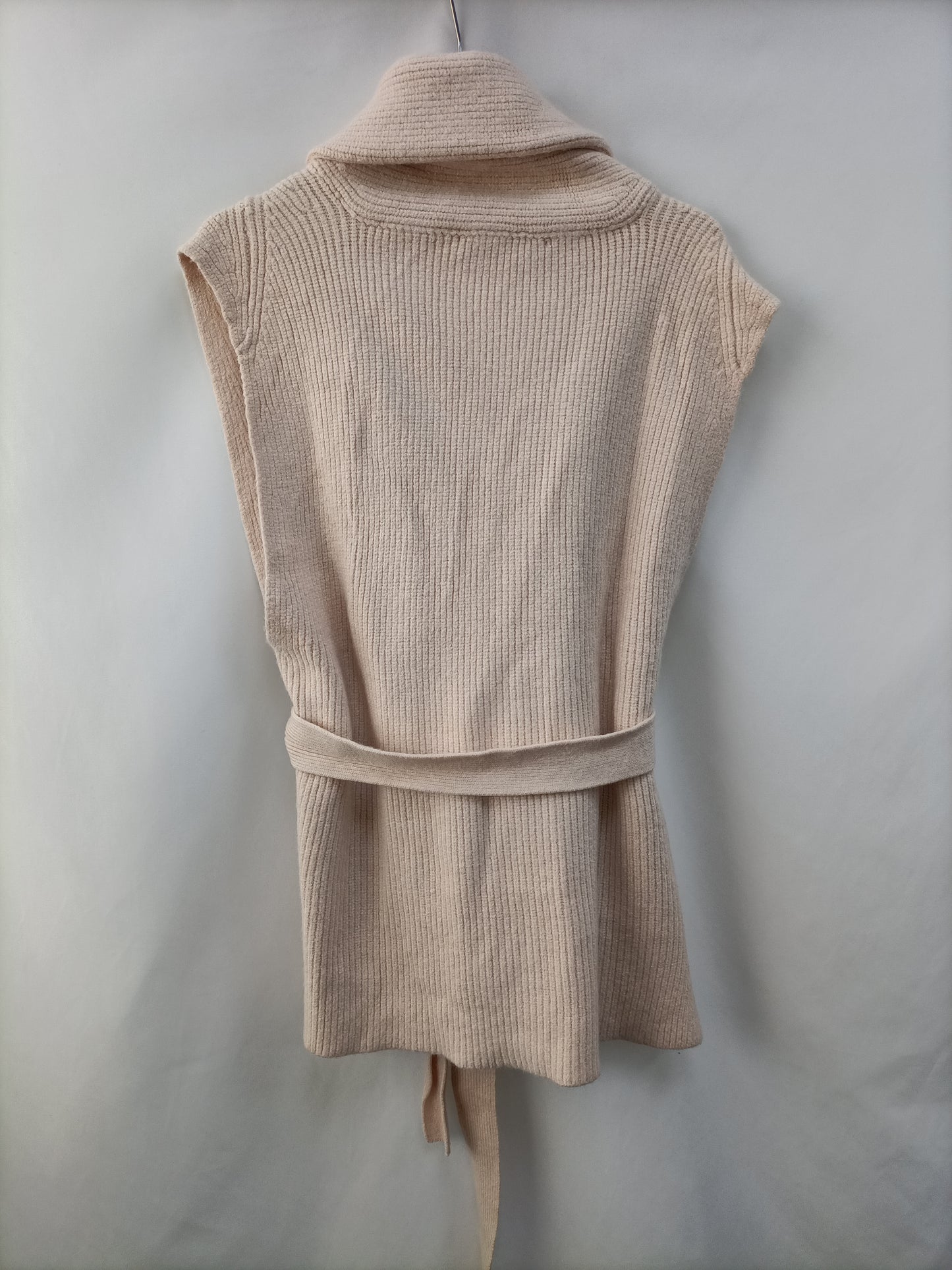 Market.ZARA.Chaleco punto beige T.s