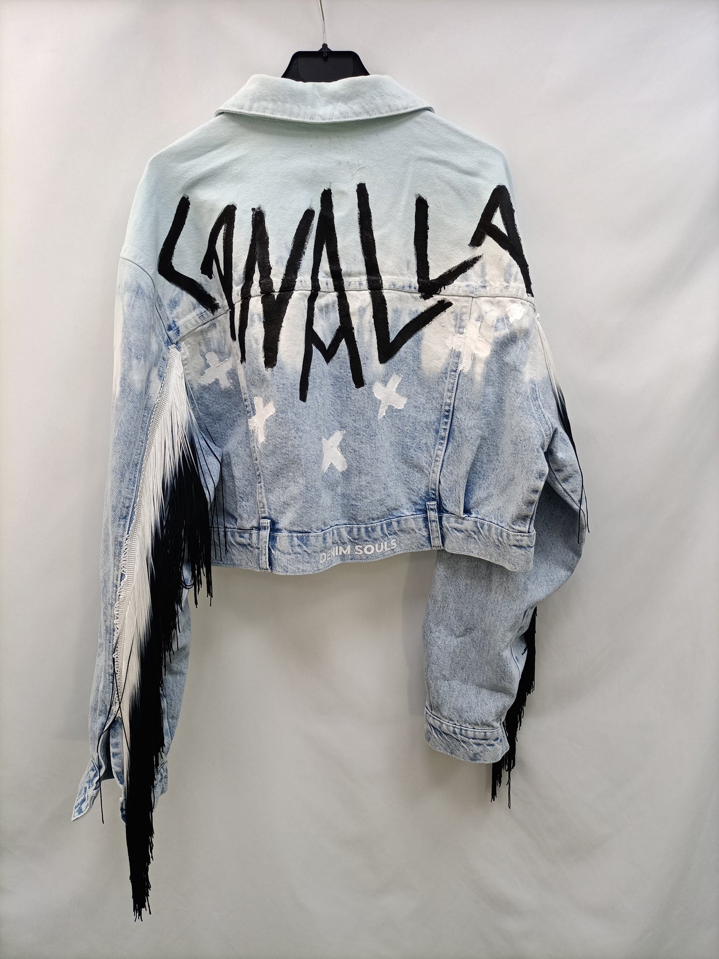 BERSHKA. Tu(s/m) tara tie-dye denim jacket
