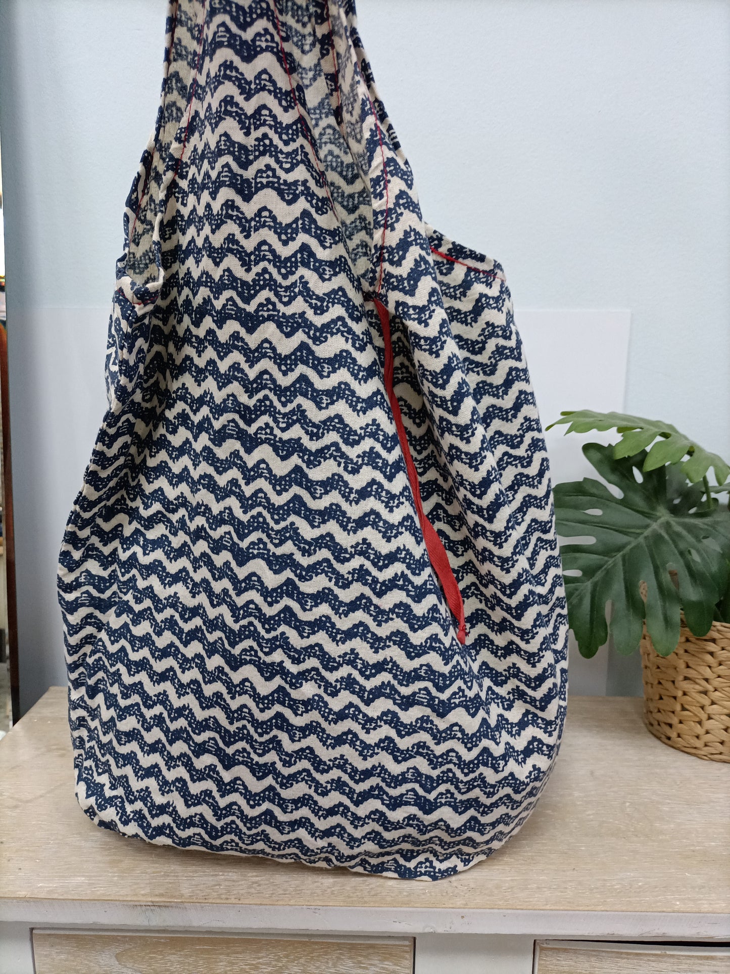 OTRAS. Bolso de tela rayas