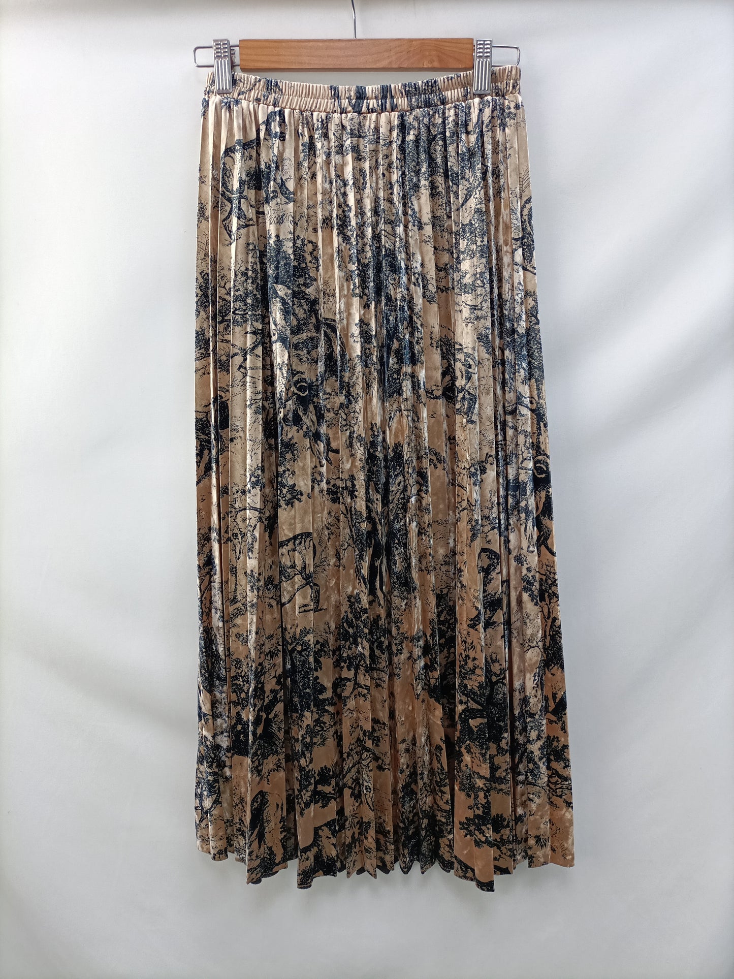 AN'GE. Falda plisada Terciopelo Tu(s)