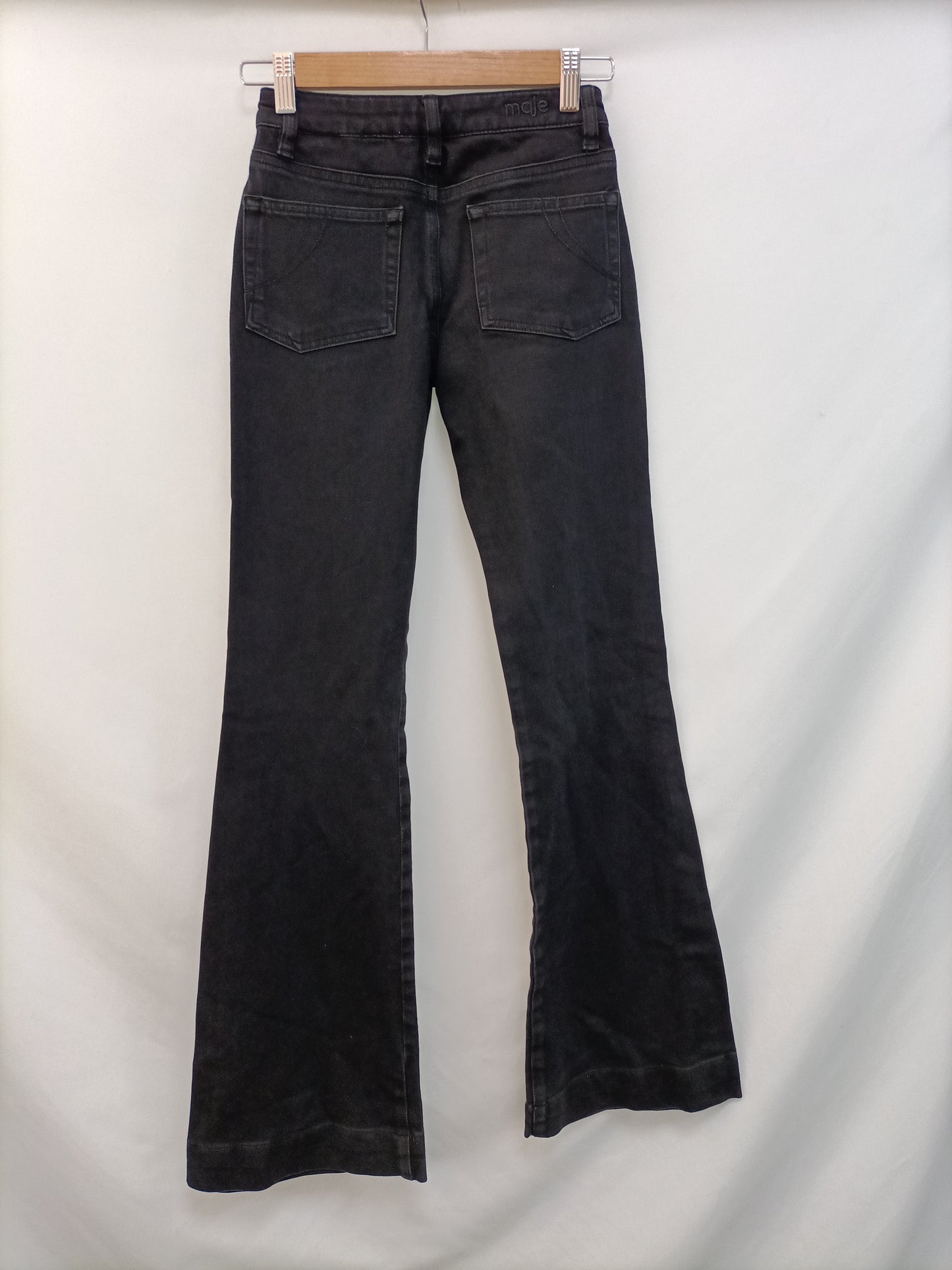 MAJE. Black flared trousers size 34