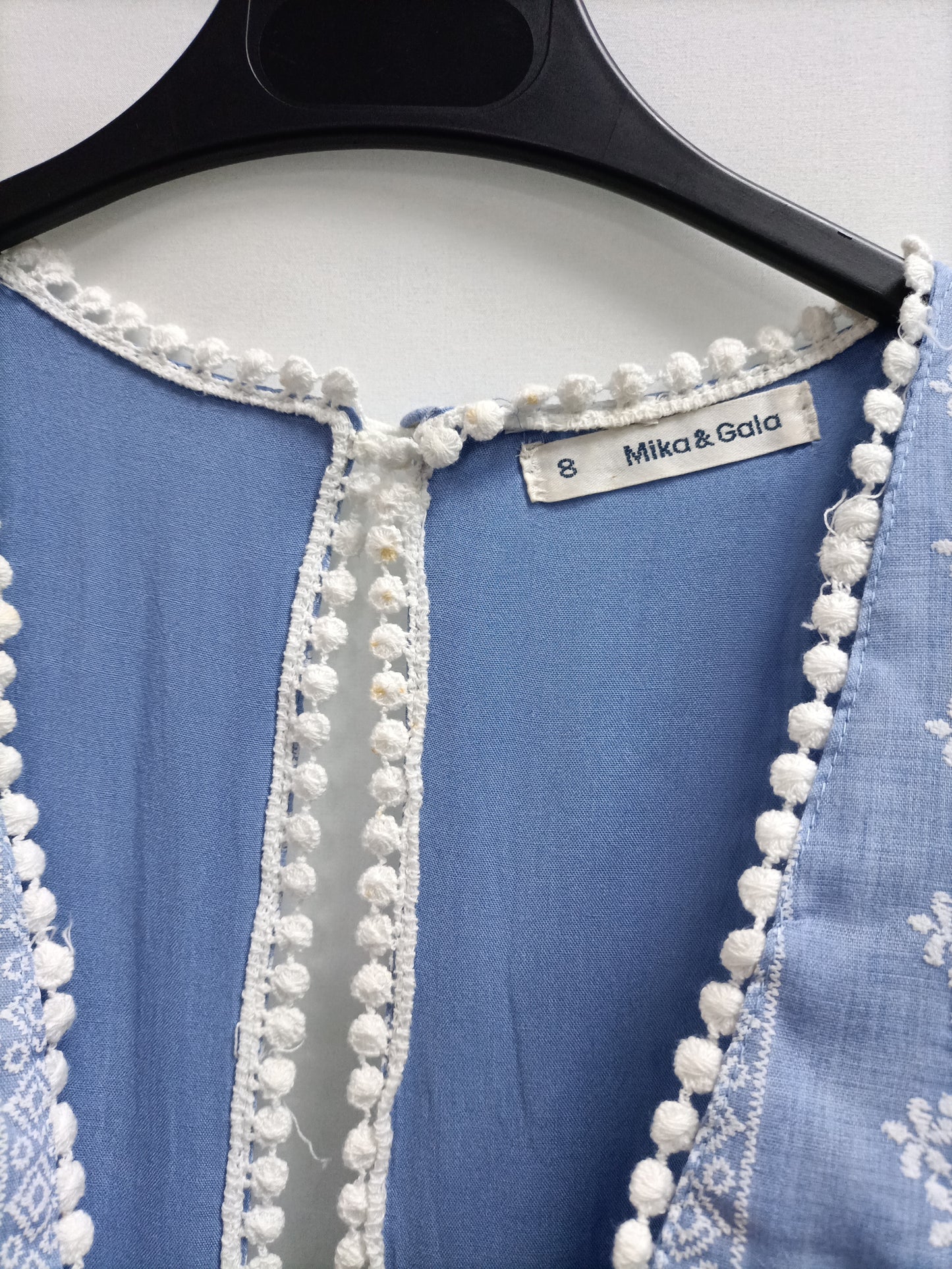 MIKA&GALA. Monl azul bordados T.(xs) tara