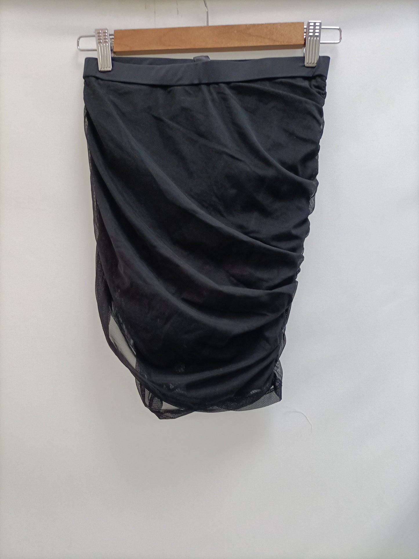 SHEIN. Black Gathered Skirt T.xs