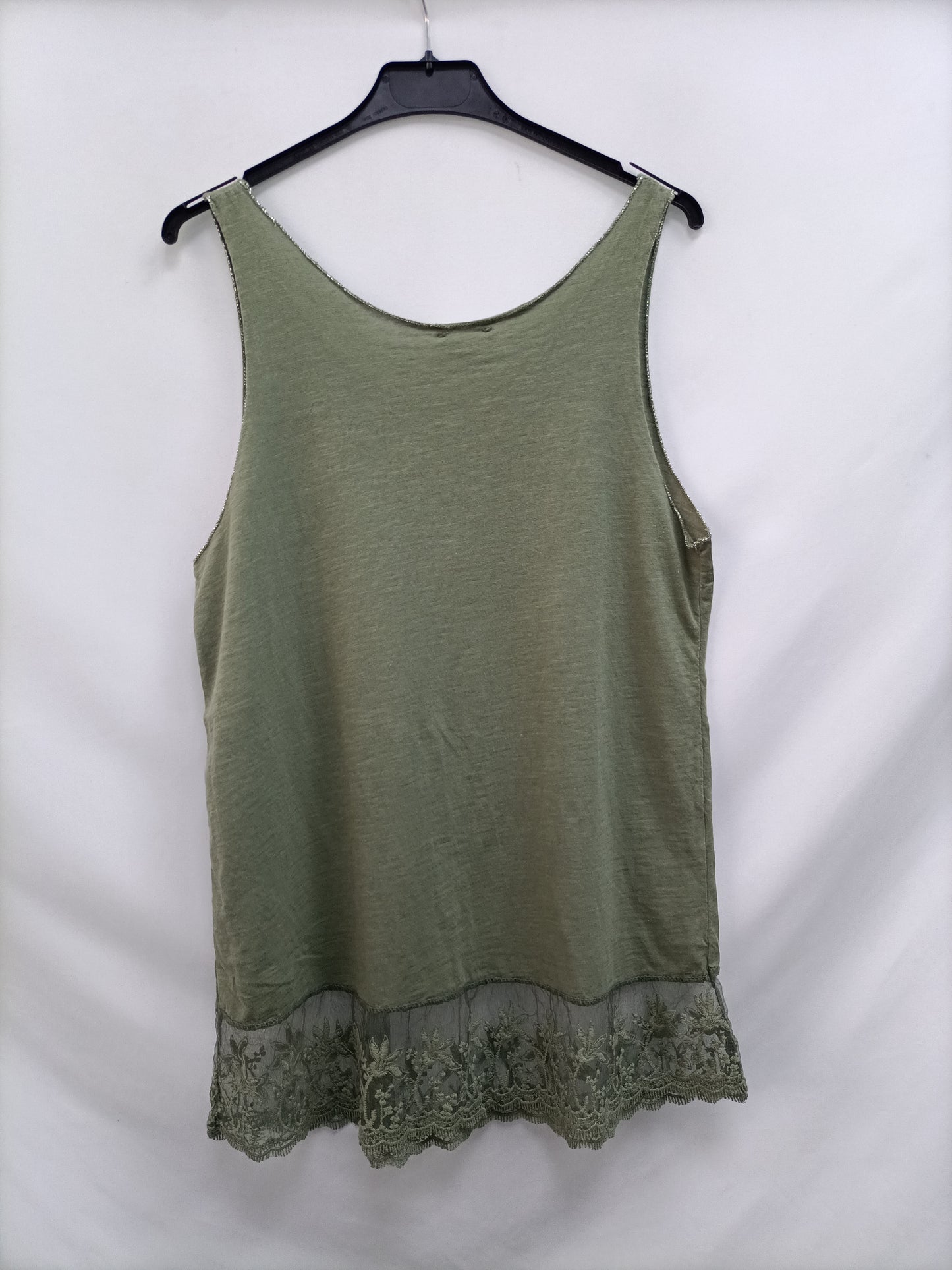 HUG&CLAU. Green lace T-shirt (m/l)