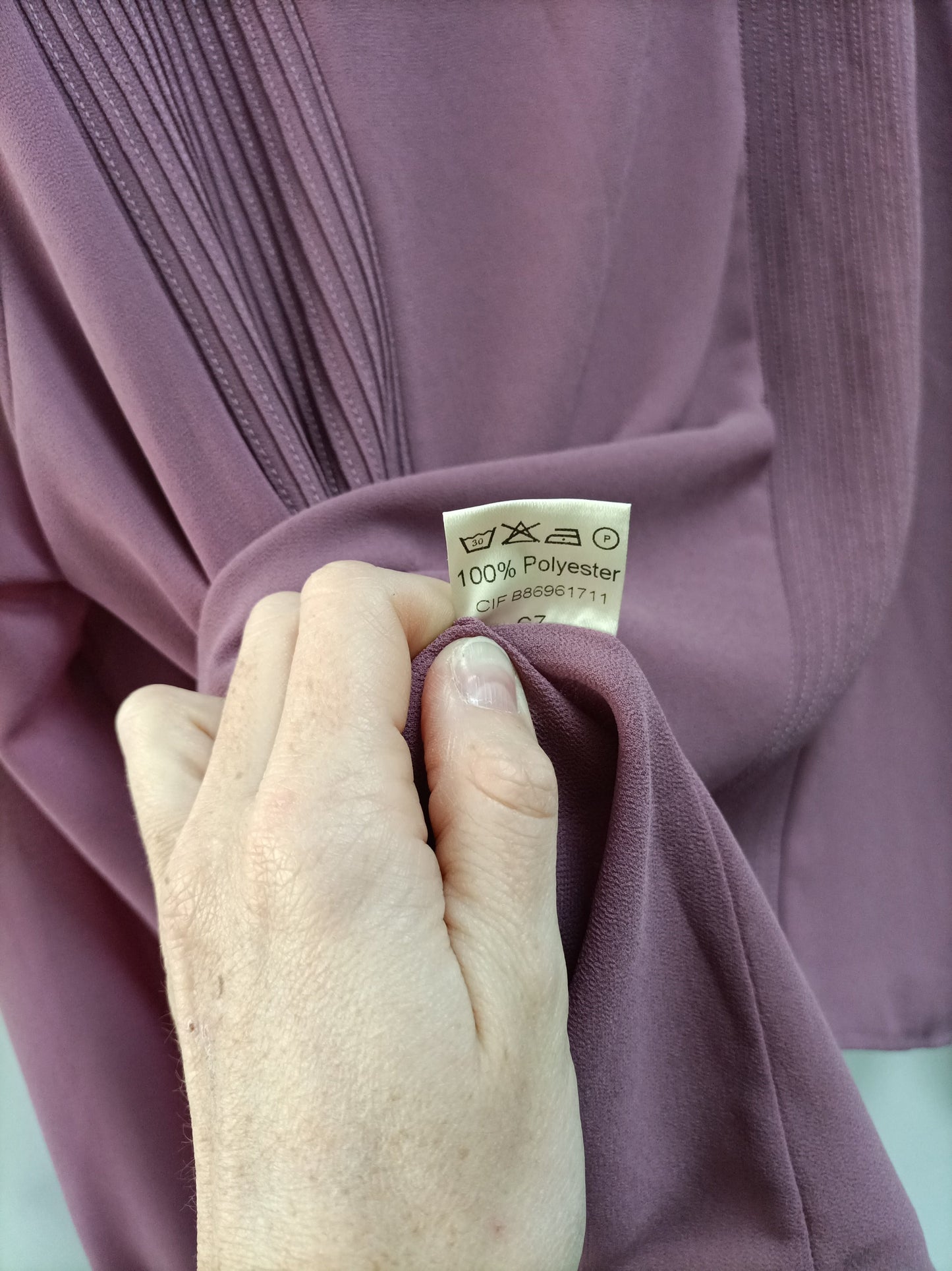 BIMANI. Blusa rosa fluidsña T.m