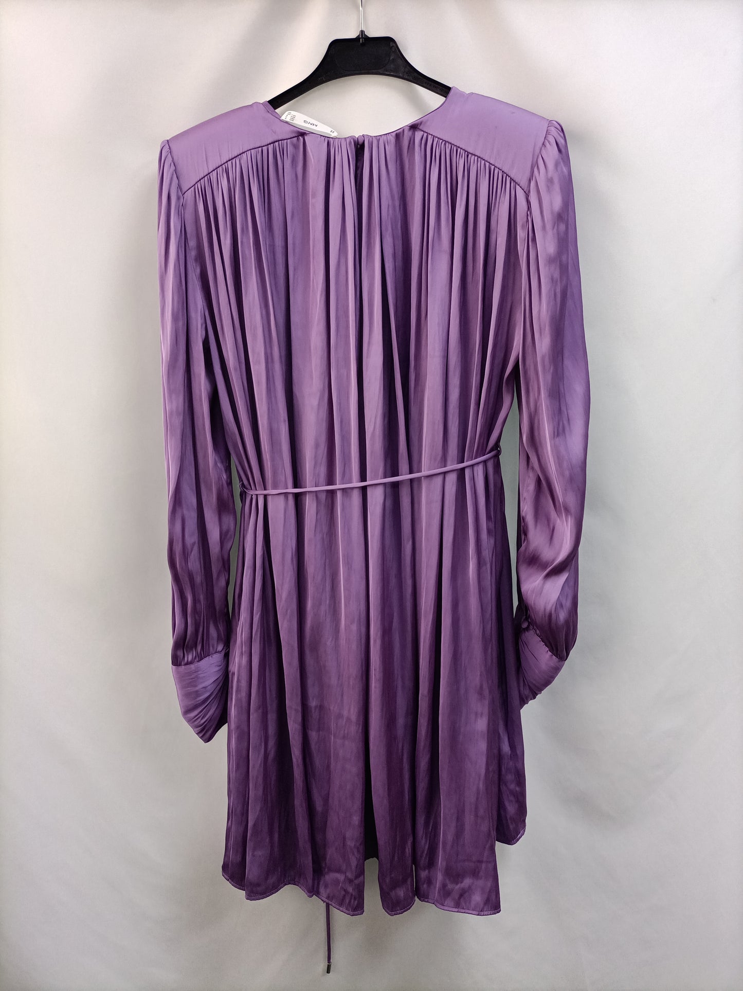 MANGO.Short flowing purple dress TM