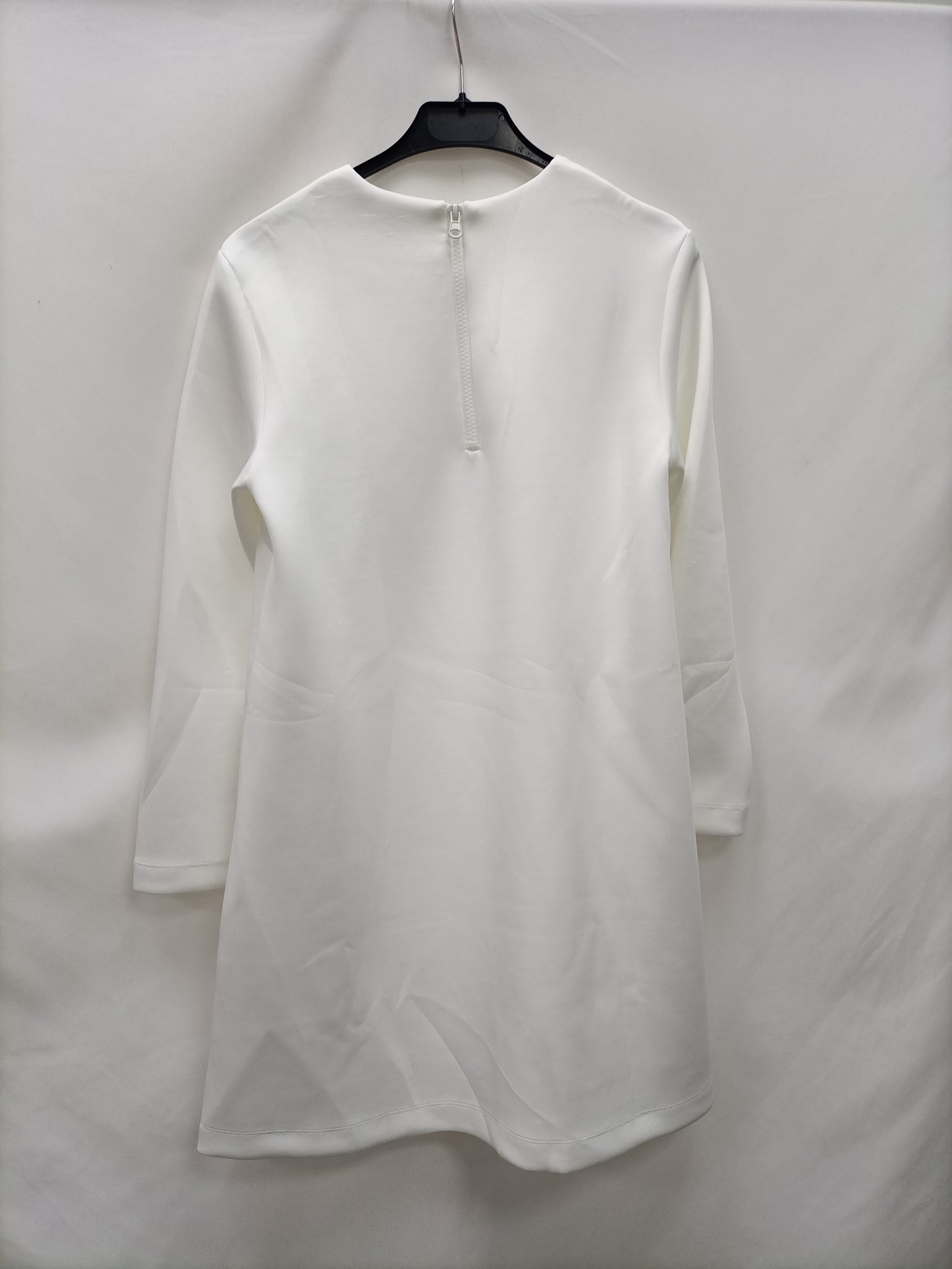 PARTLY. White neoprene dress S.xs