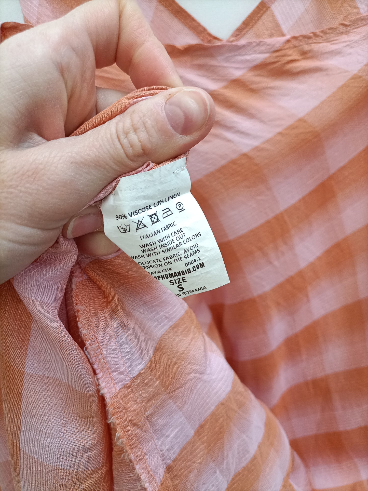 HUMANOID. Checkered Ts midi dress