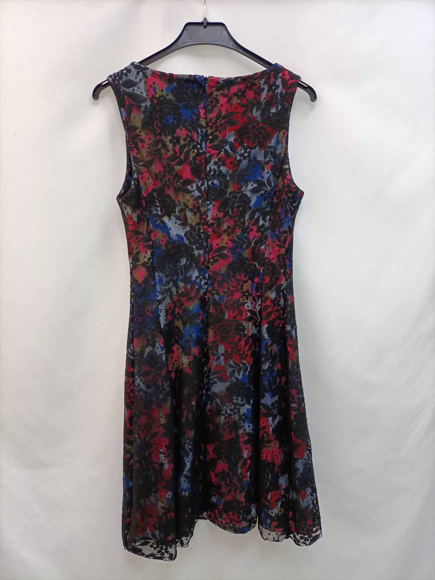 MANGO. Vestido corto encaje T.s