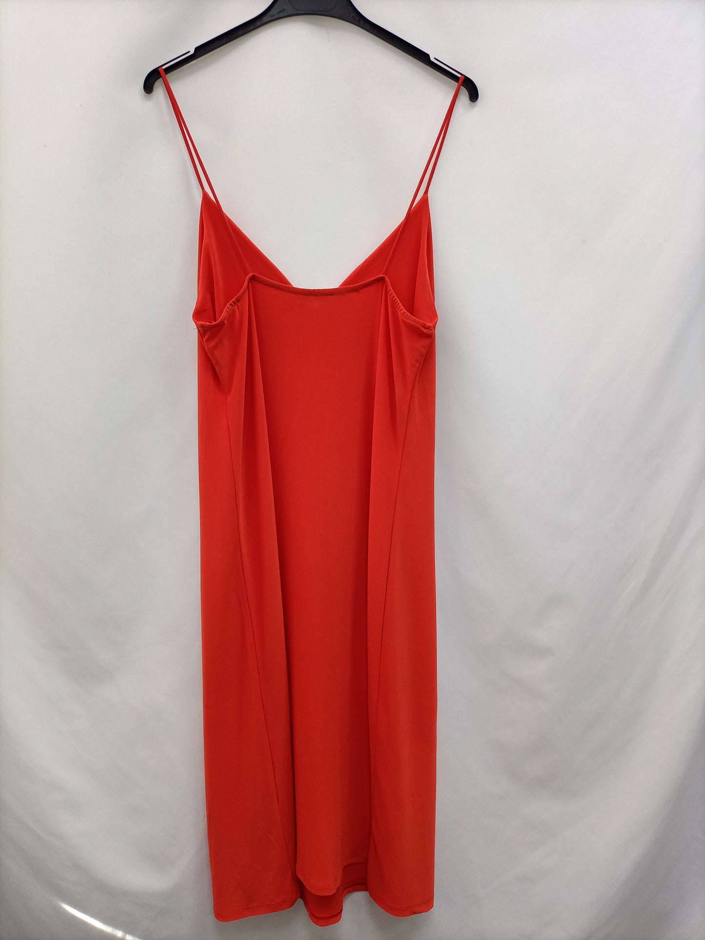 ZARA. Vestido midi naranja T.s