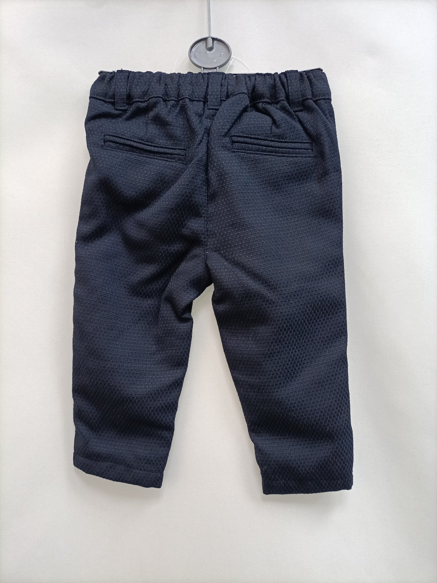 PRIMARK. Textured blue trousers S. 6-9 months
