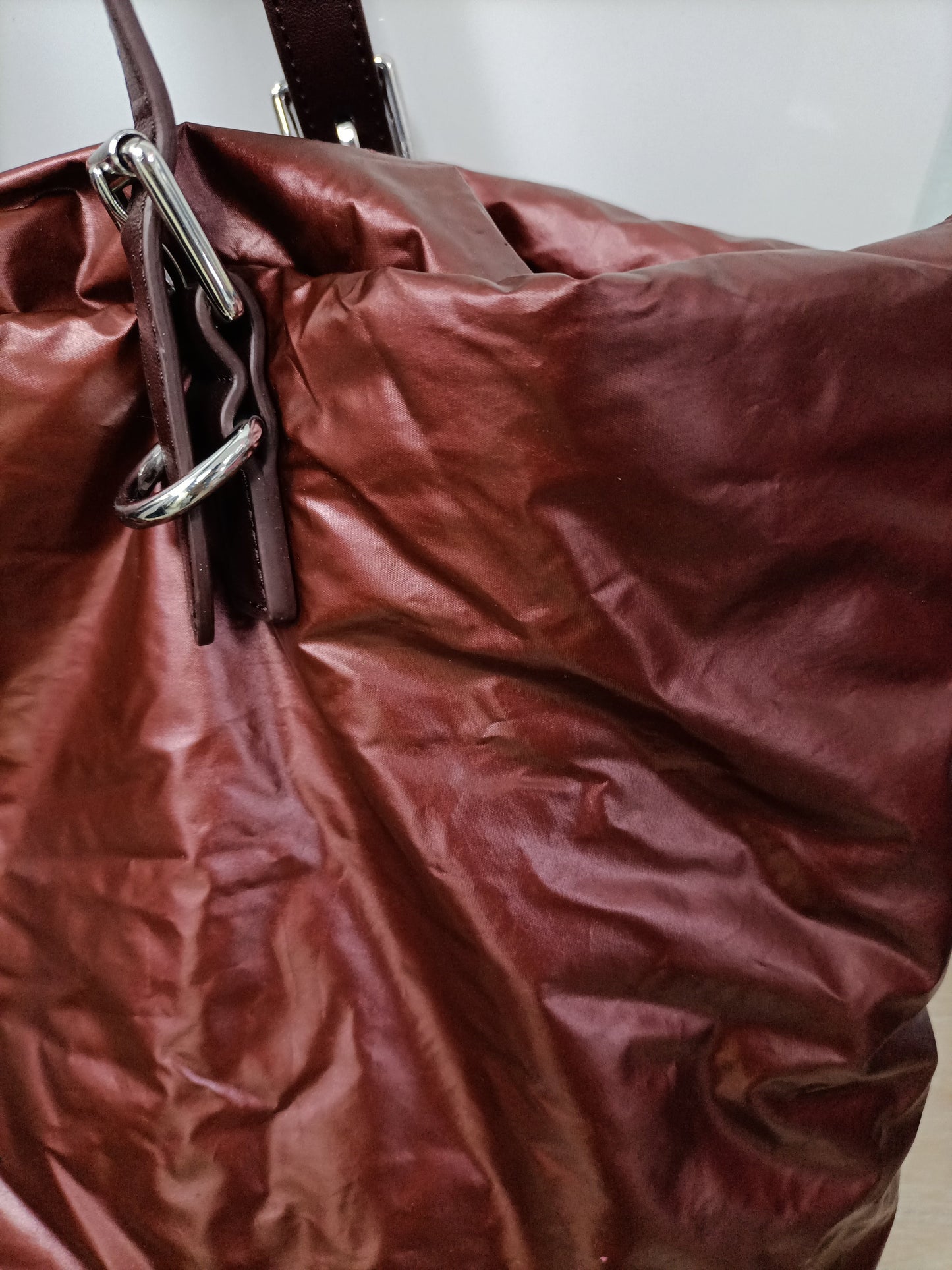 BIMBA Y LOLA. Burgundy quilted bag (TARA)