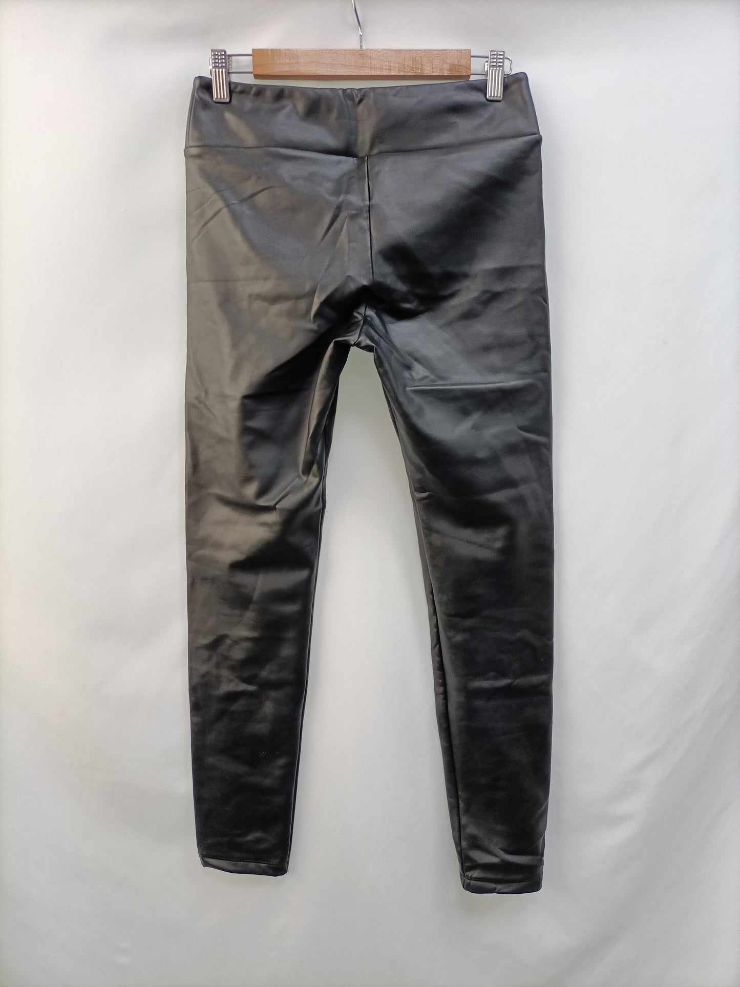 CALZEDONIA. Leggings negro polipiel T.m