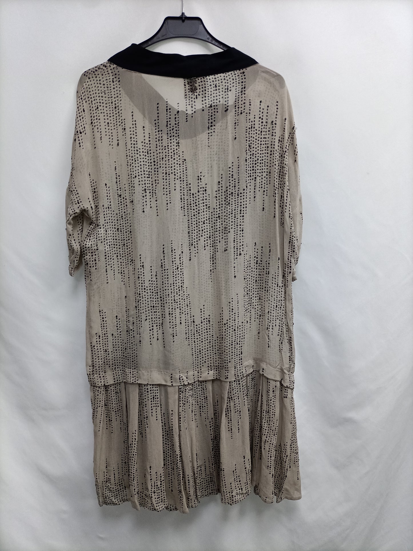 TWIN SET. Semi-sheer beige Ts dress