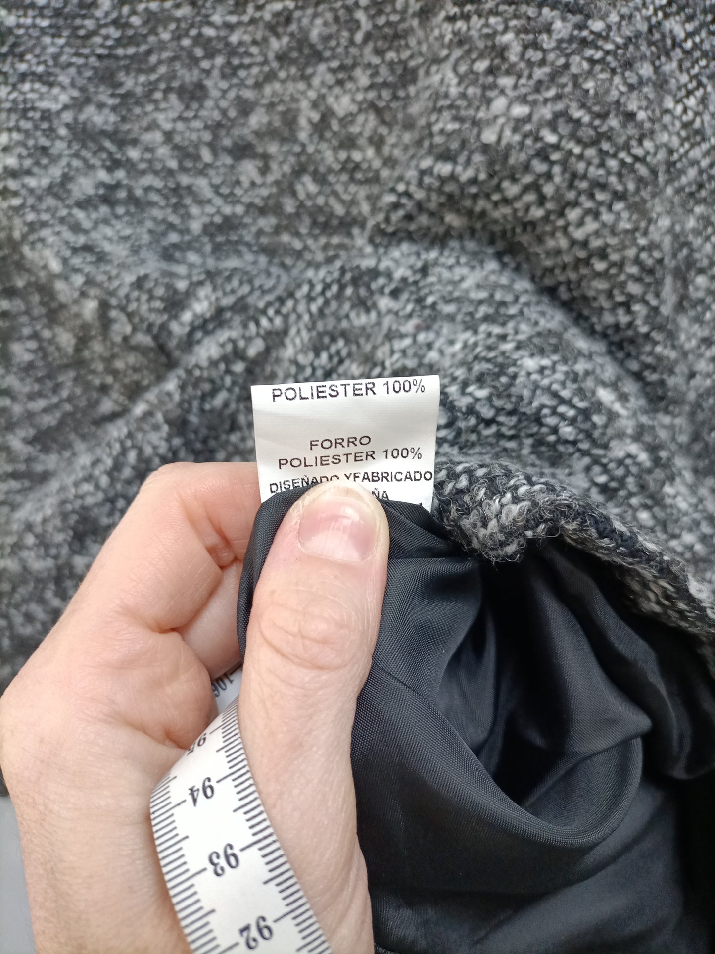 ZUYMA. Abrigo jaspeado T.48