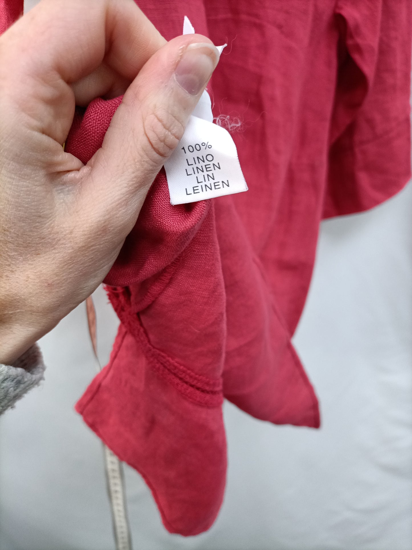 UGALDE.Raspberry linen blouse S.40