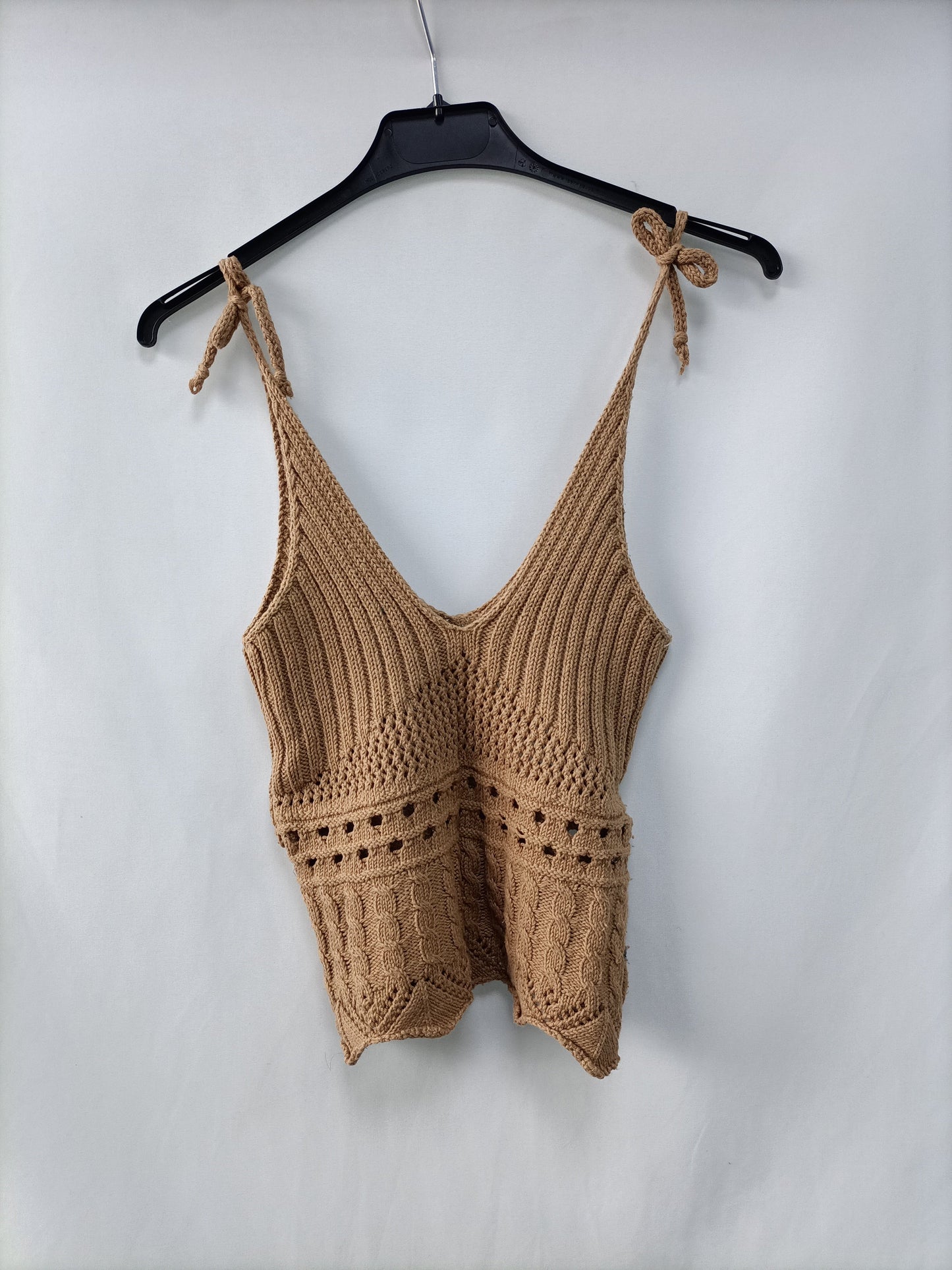 OTRAS.Top camel croché TU (S)