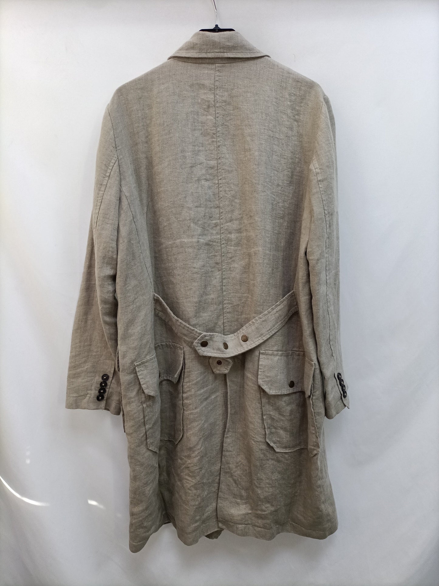 INTROPIA. Abrigo beige cruzado T.40