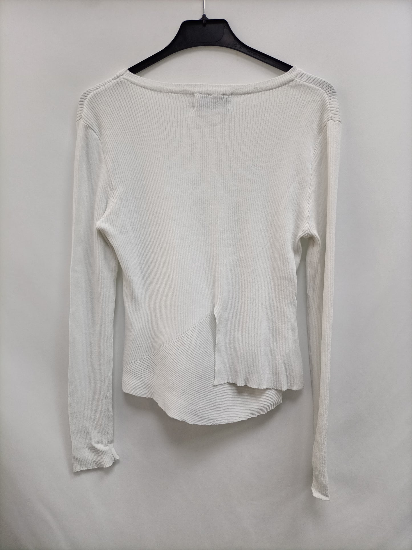 POETE. Top blanco canalé T.l