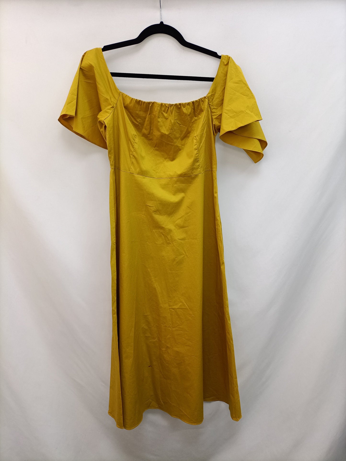 ZARA. Mustard midi dress Tl