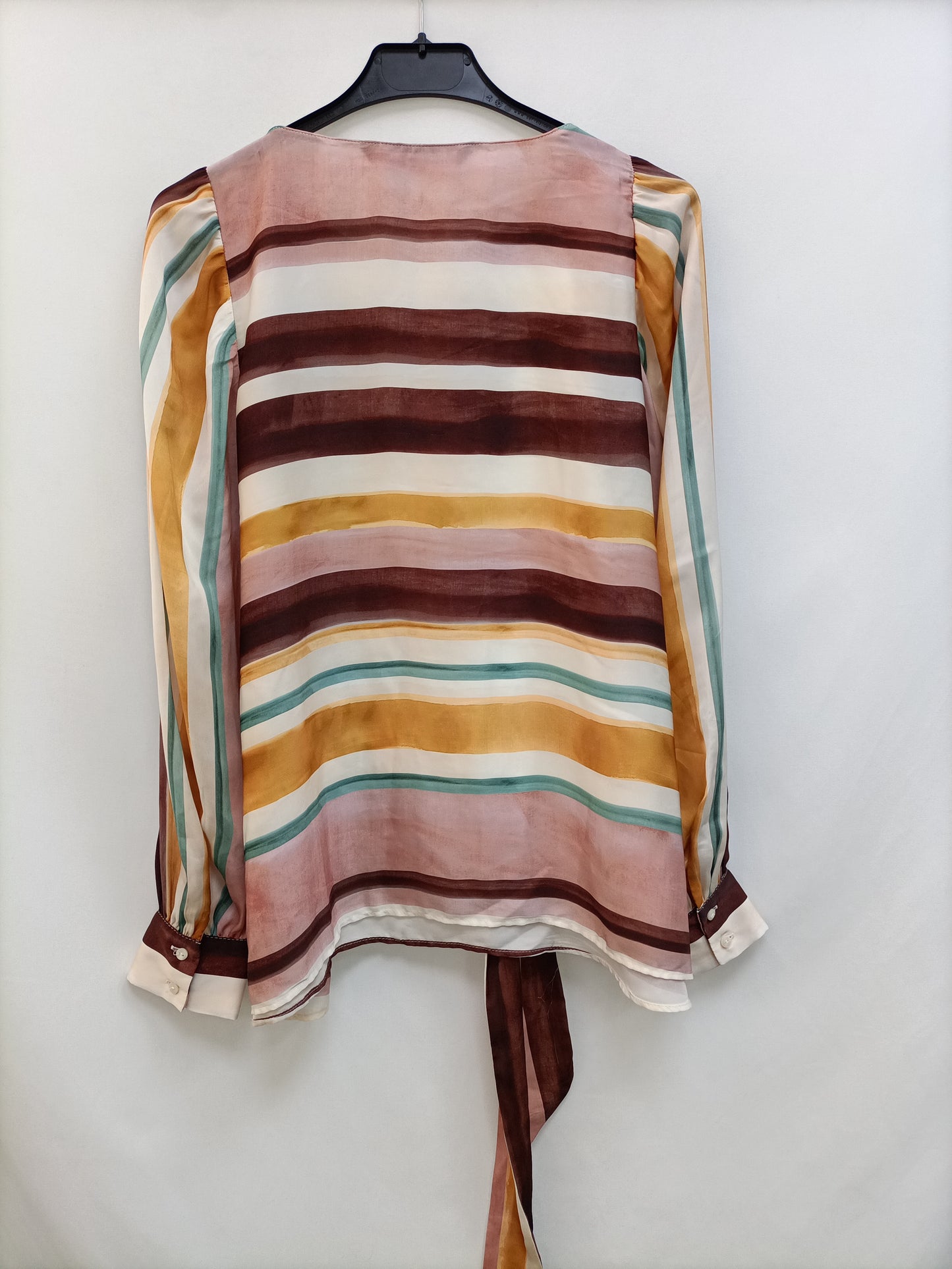 ZARA. Flowy striped Ts blouse