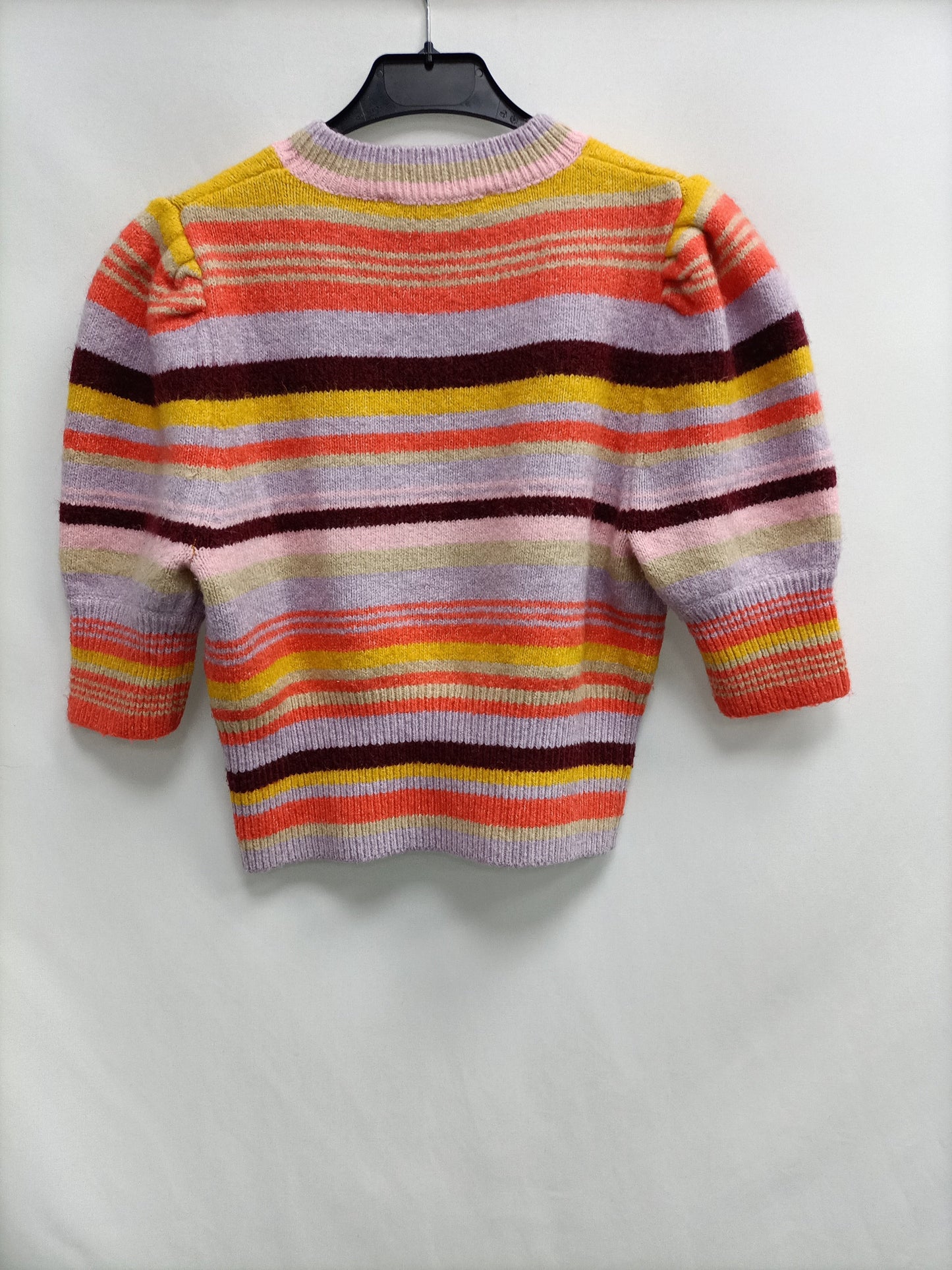 ZARA.Short-sleeved striped sweater TS