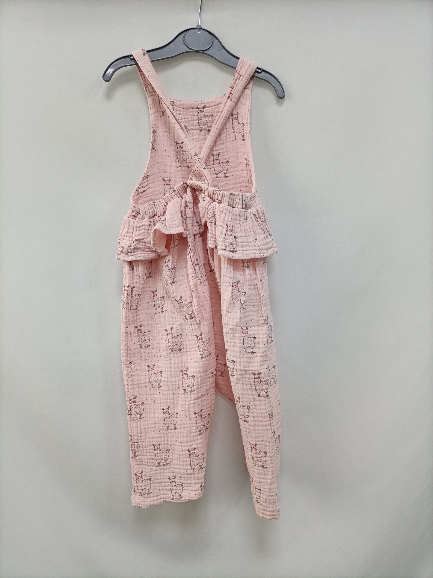OMINI. Pink alpaca dungarees T.18 months