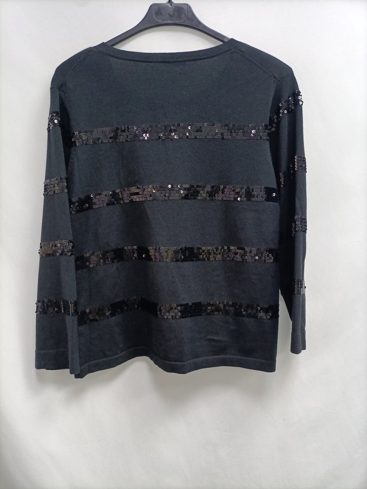 OASIS. Black sequin cardigan Tl