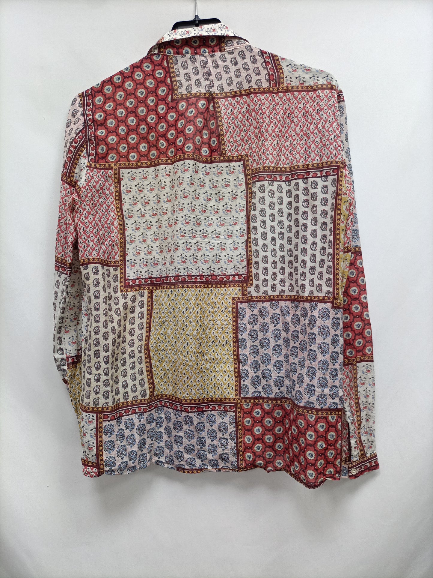 MASSIMO DUTTI. Blusa fluida multiestampado T.36