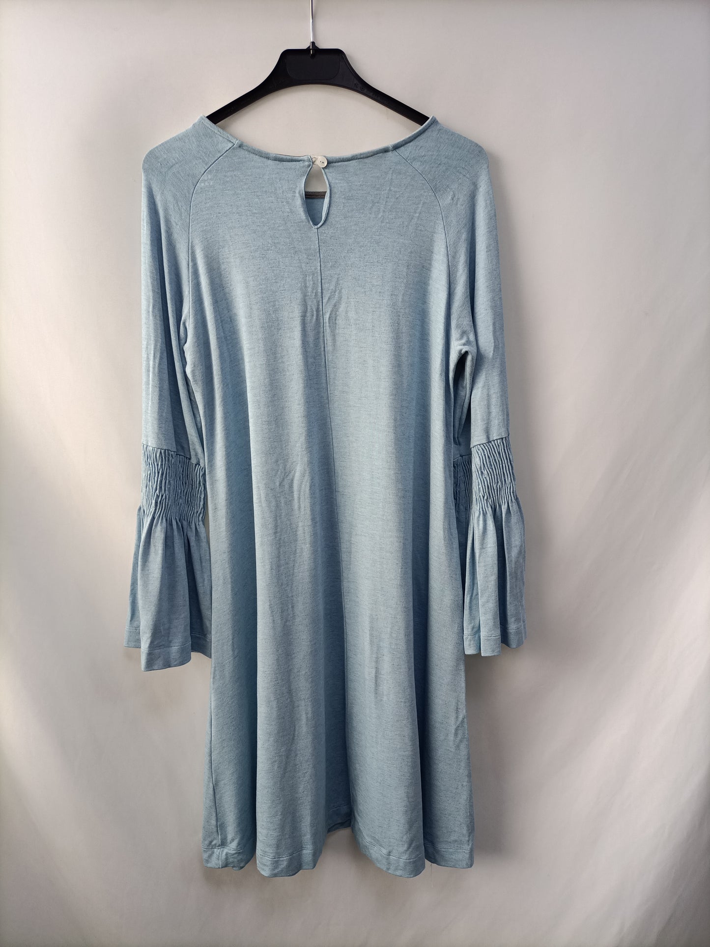 MANOLITA FALDOTAS. Vestido azul mangas T.u(m)