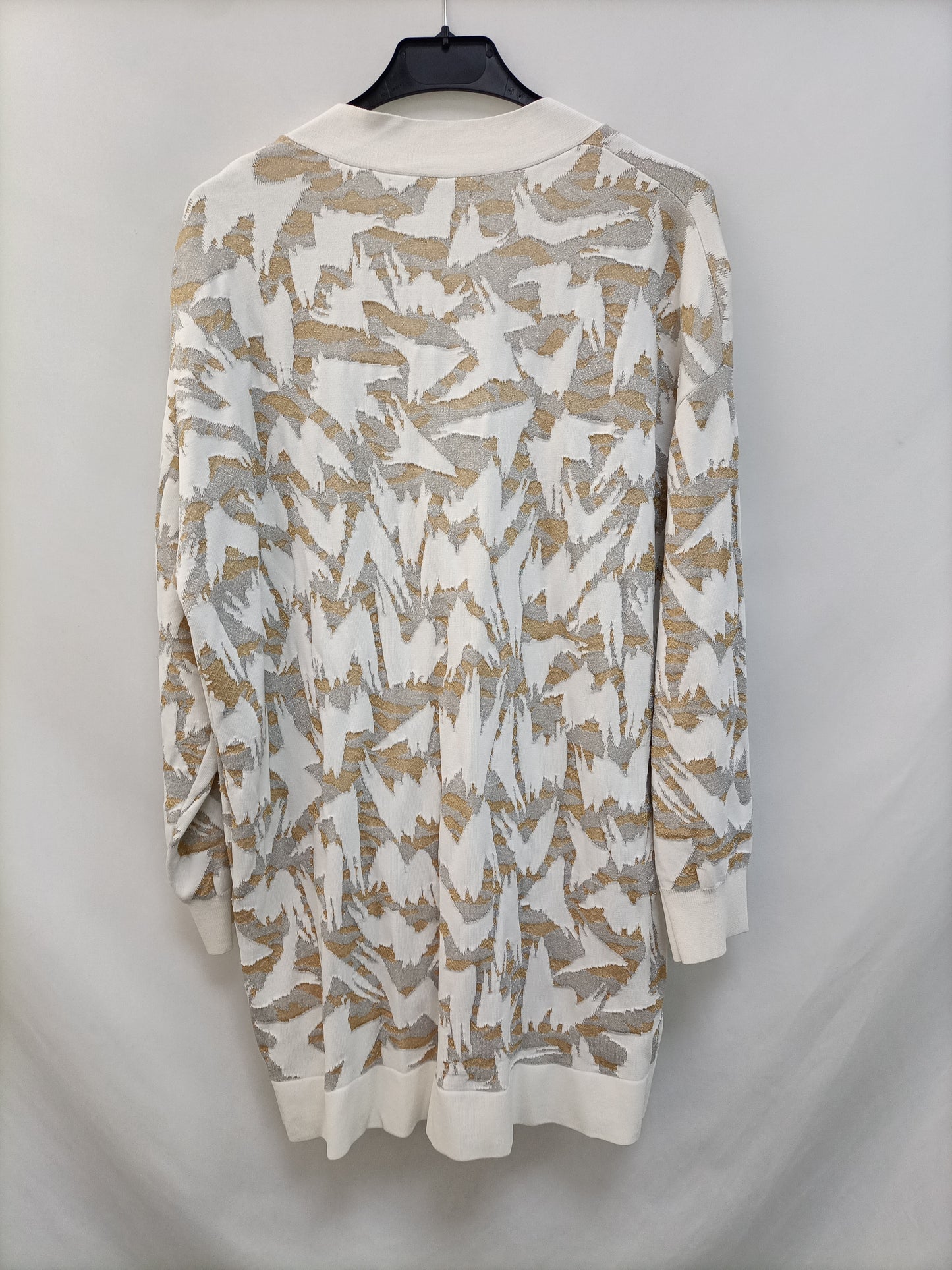 UTERQÜE. Cárdigan blanco estampado T.s