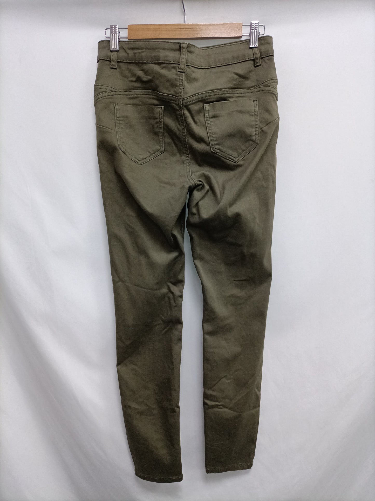 CALZEDONIA. Pantalón entallado verde T.l