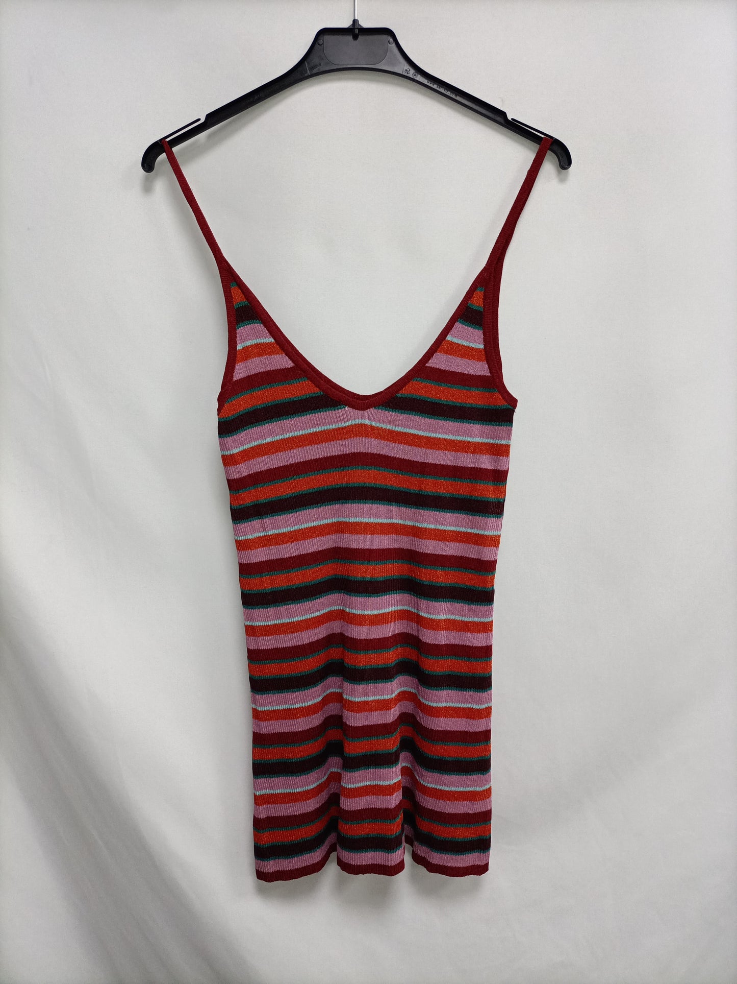 ZARA. Top rayas hilos metálicos T.s