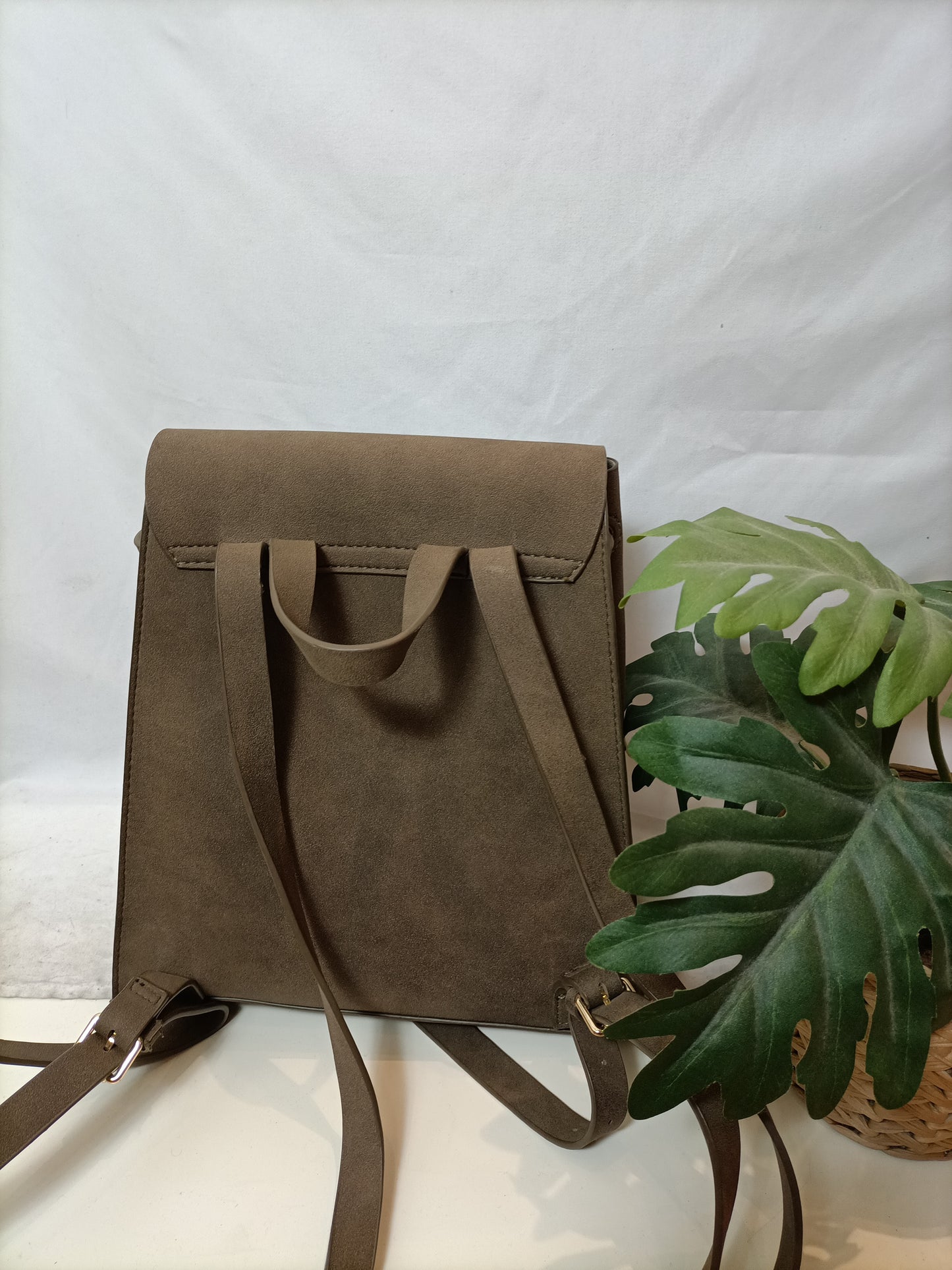 PARTLY. Beige backpacks