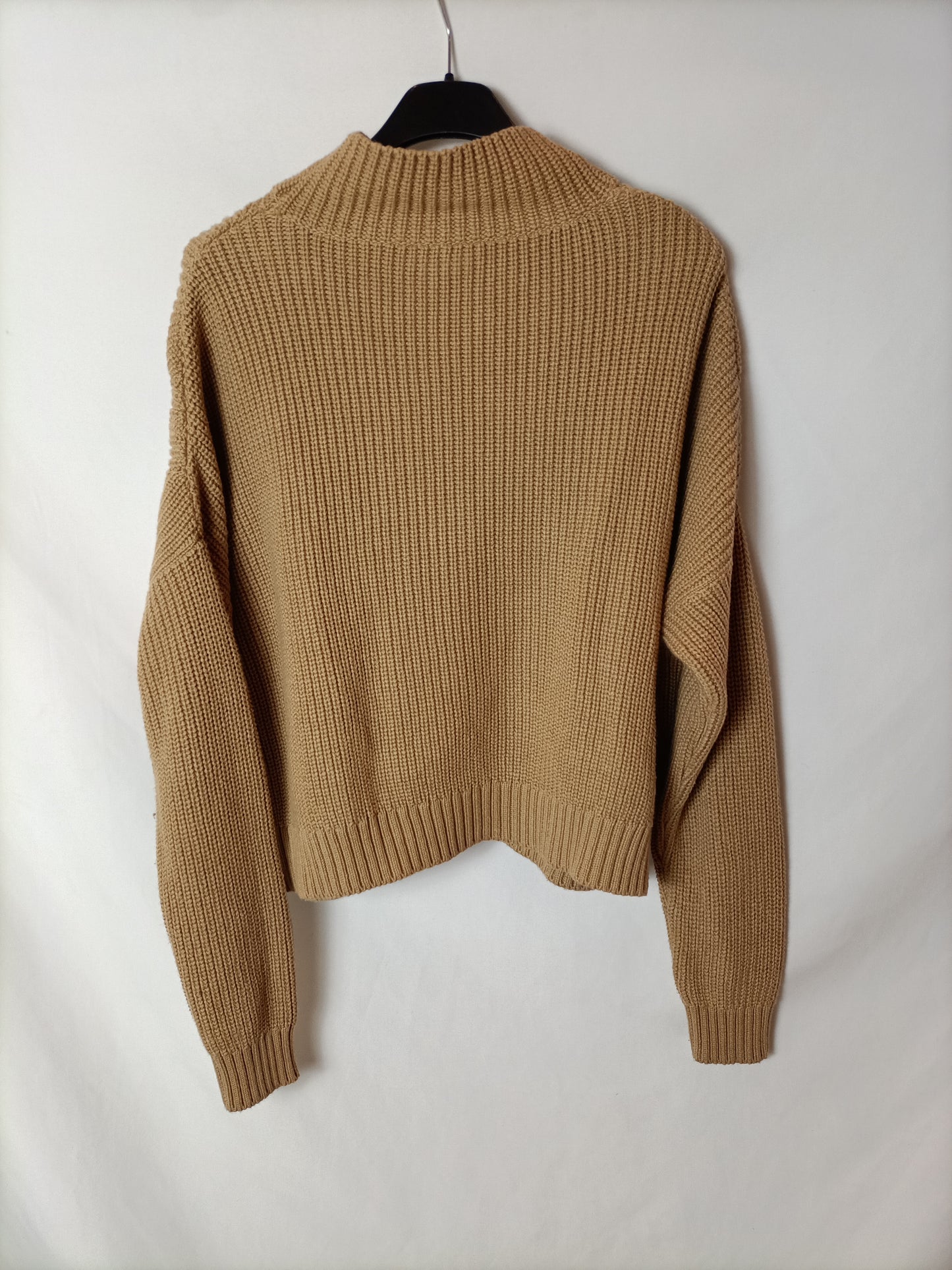 TOPSHOP. Jersey camel cuello perkins T.38